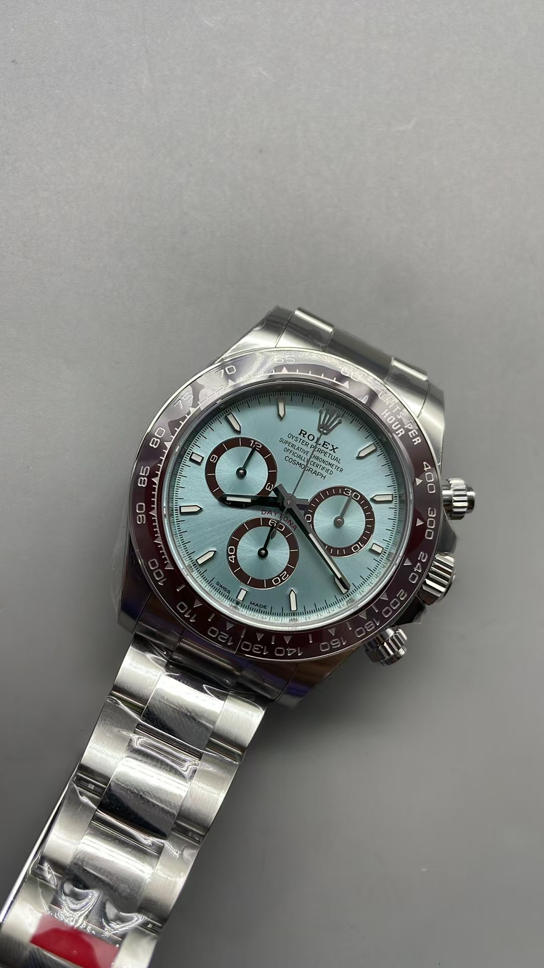 (image for) VSF Rolex Daytona 126506 Platona Gain Weight Ice Blue Dial Crystal Back with Super Clone 4131 Movement