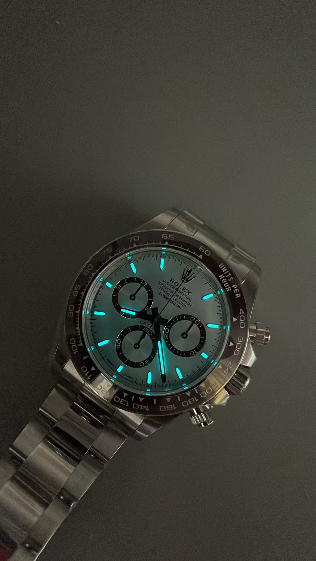 (image for) VSF Rolex Daytona 126506 Platona Gain Weight Ice Blue Dial Crystal Back with Super Clone 4131 Movement