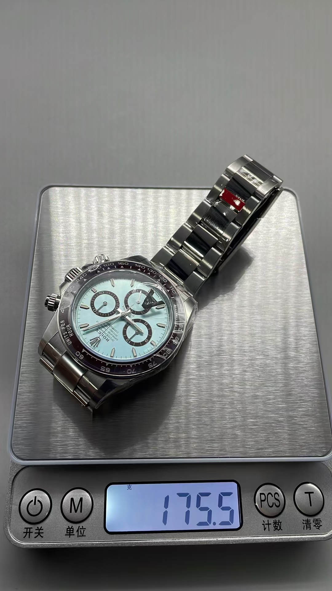(image for) VSF Rolex Daytona 126506 Platona Gain Weight Ice Blue Dial Crystal Back with Super Clone 4131 Movement