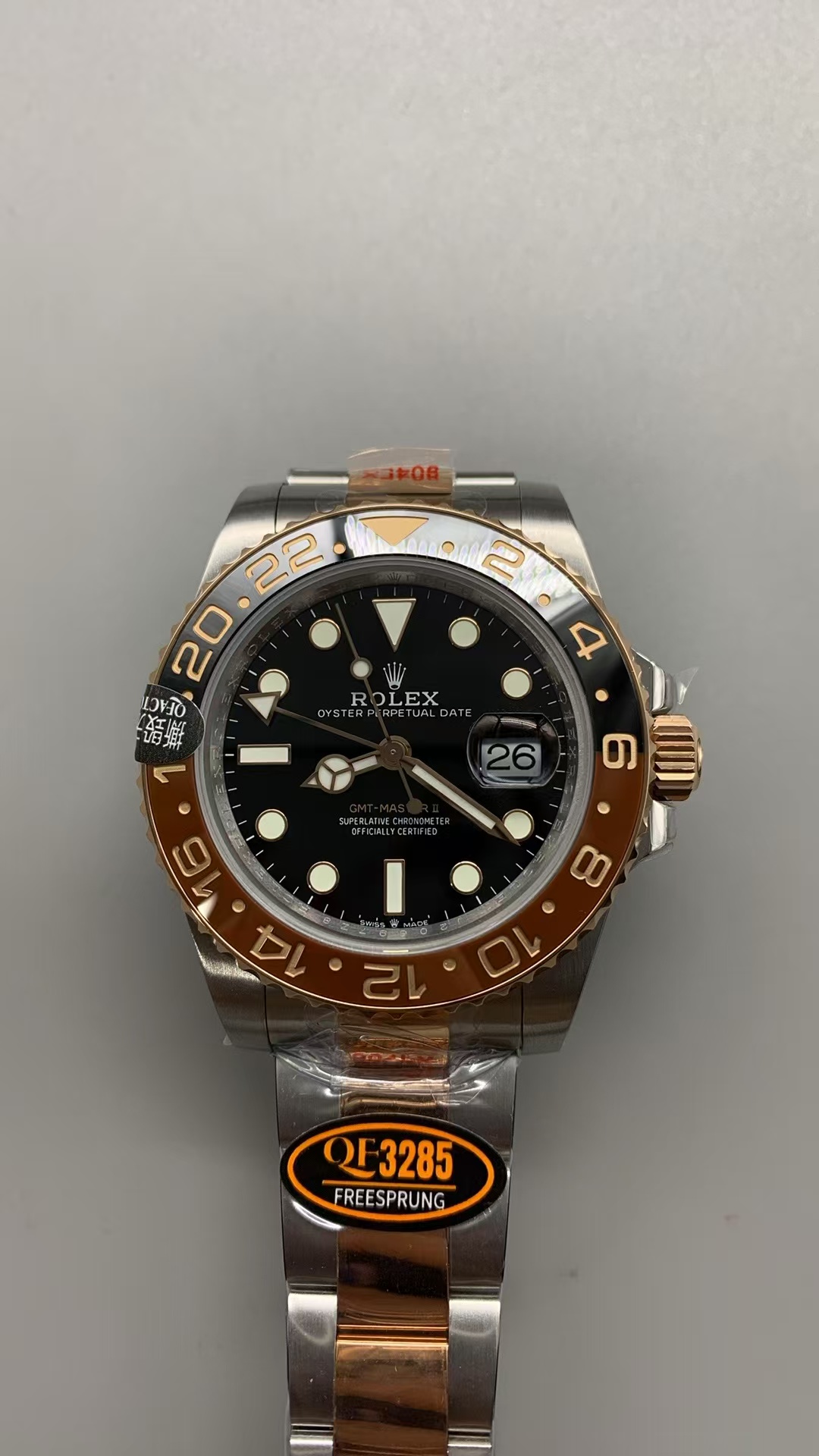 (image for) QF Rolex GMT-Master II 126711CHNR Rootbeer Black Brown Ceramic Bezel Free-Sprung 3285 Movement