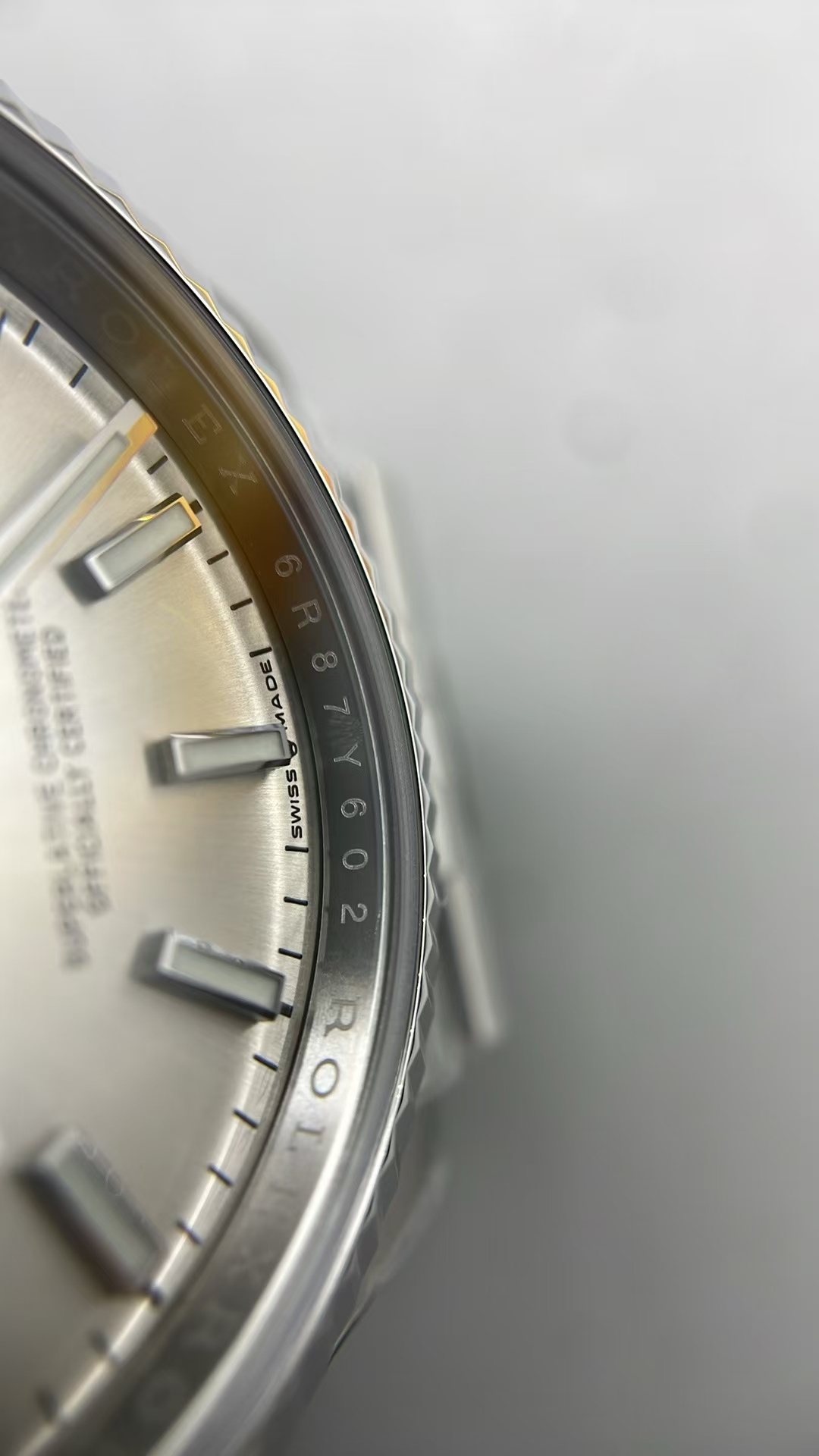 (image for) Gold Factory Rolex Datejust 36mm Silver Dial with Super Clone 3235 Movement Free-Sprung Balance