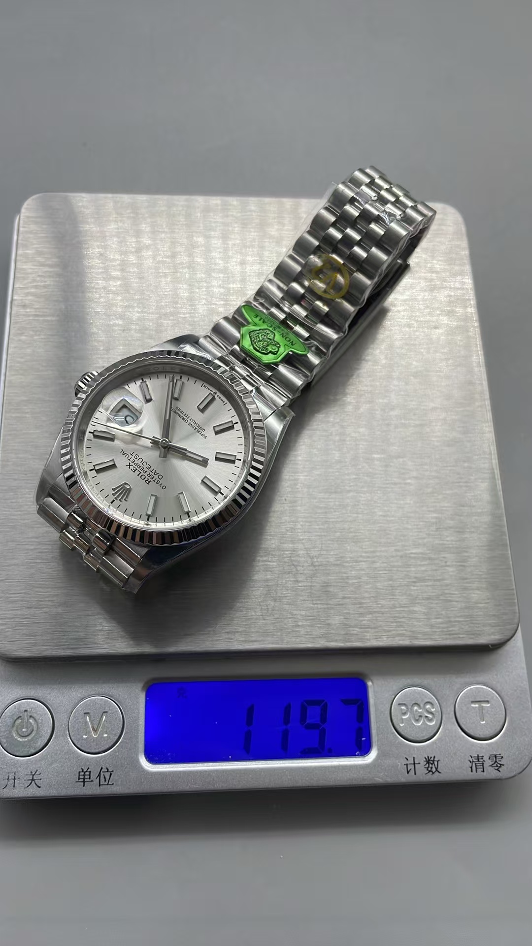 (image for) Gold Factory Rolex Datejust 36mm Silver Dial with Super Clone 3235 Movement Free-Sprung Balance