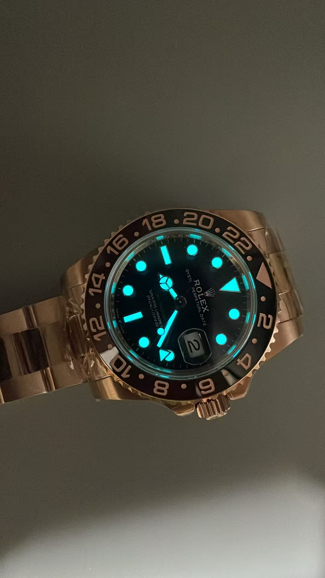 (image for) BPF Rolex GMT-Master II 126715CHNR Full Rose Root Beer Black Brown Ceramic Bezel Clone 3285 Movement