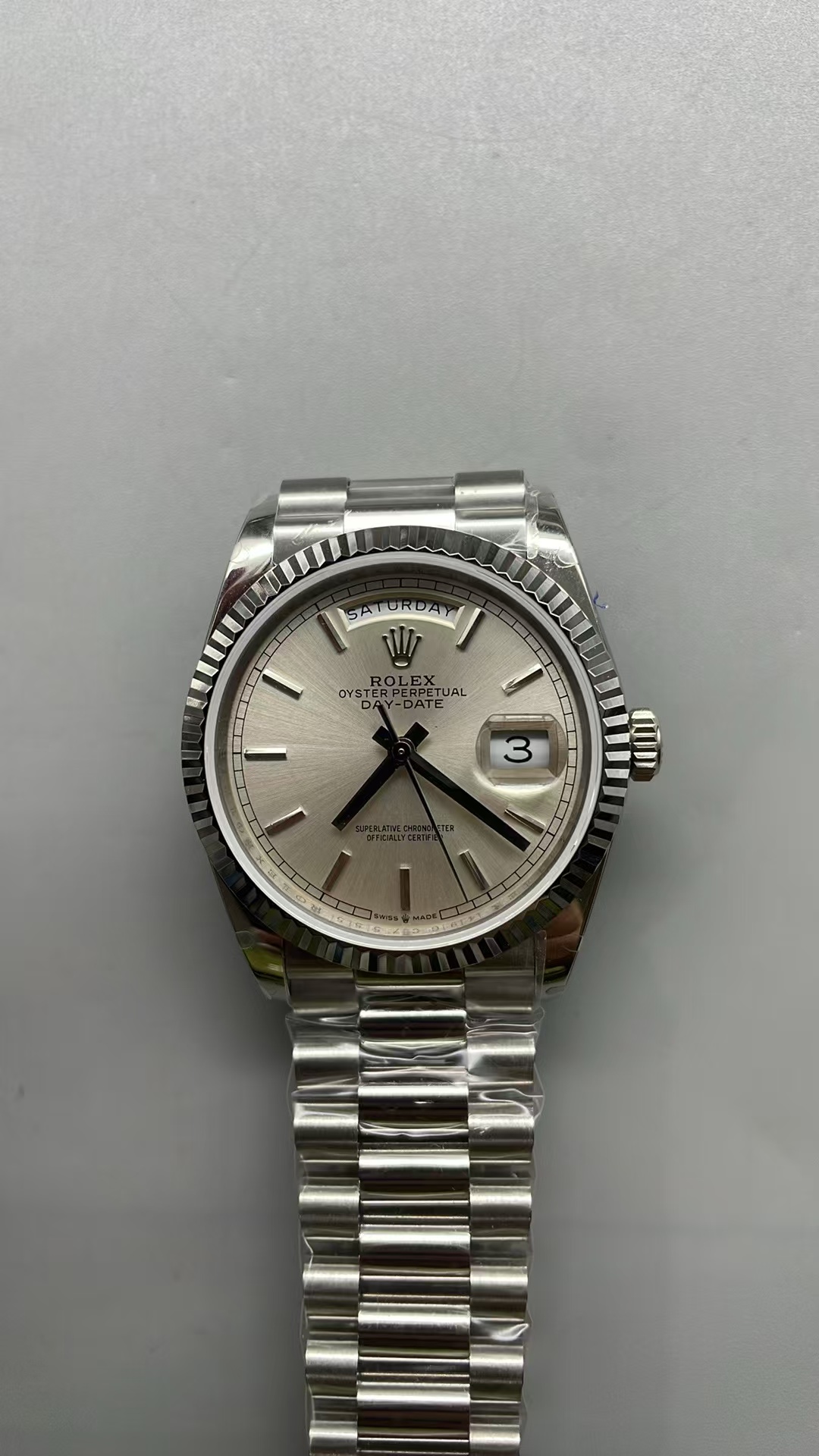 (image for) BPF Rolex Day-Date 36mm Silver Dial Asian ETA 2836 Movement