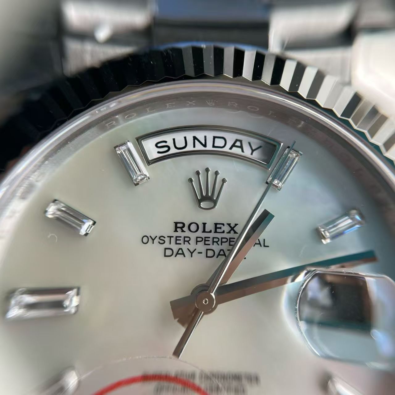 (image for) VSF Rolex Day-Date 40mm Gain Weight White MOP Dial with Diamond Markers Super Clone 3255 Movement
