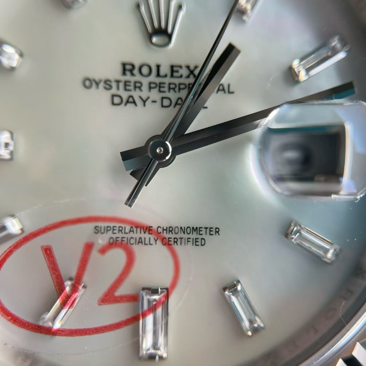 (image for) VSF Rolex Day-Date 40mm Gain Weight White MOP Dial with Diamond Markers Super Clone 3255 Movement