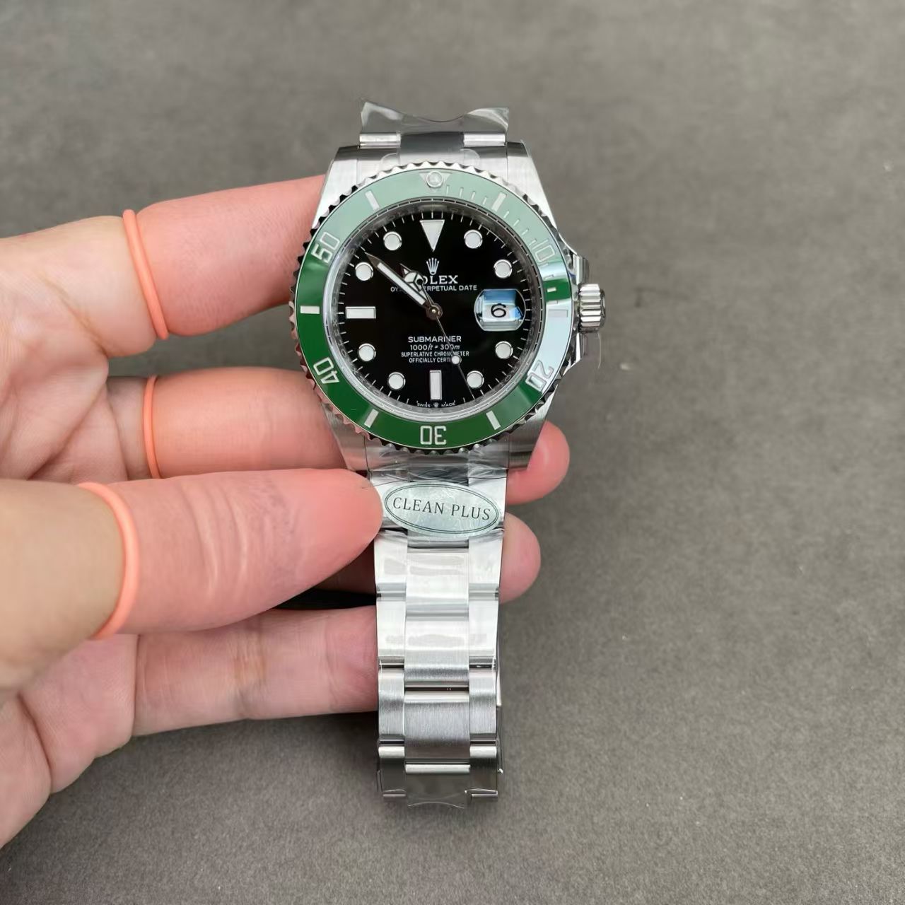 (image for) Clean Plus Rolex Submariner Starbucks 126610LV Green Ceramic Bezel Black Dial Super Clone 3235 Movement