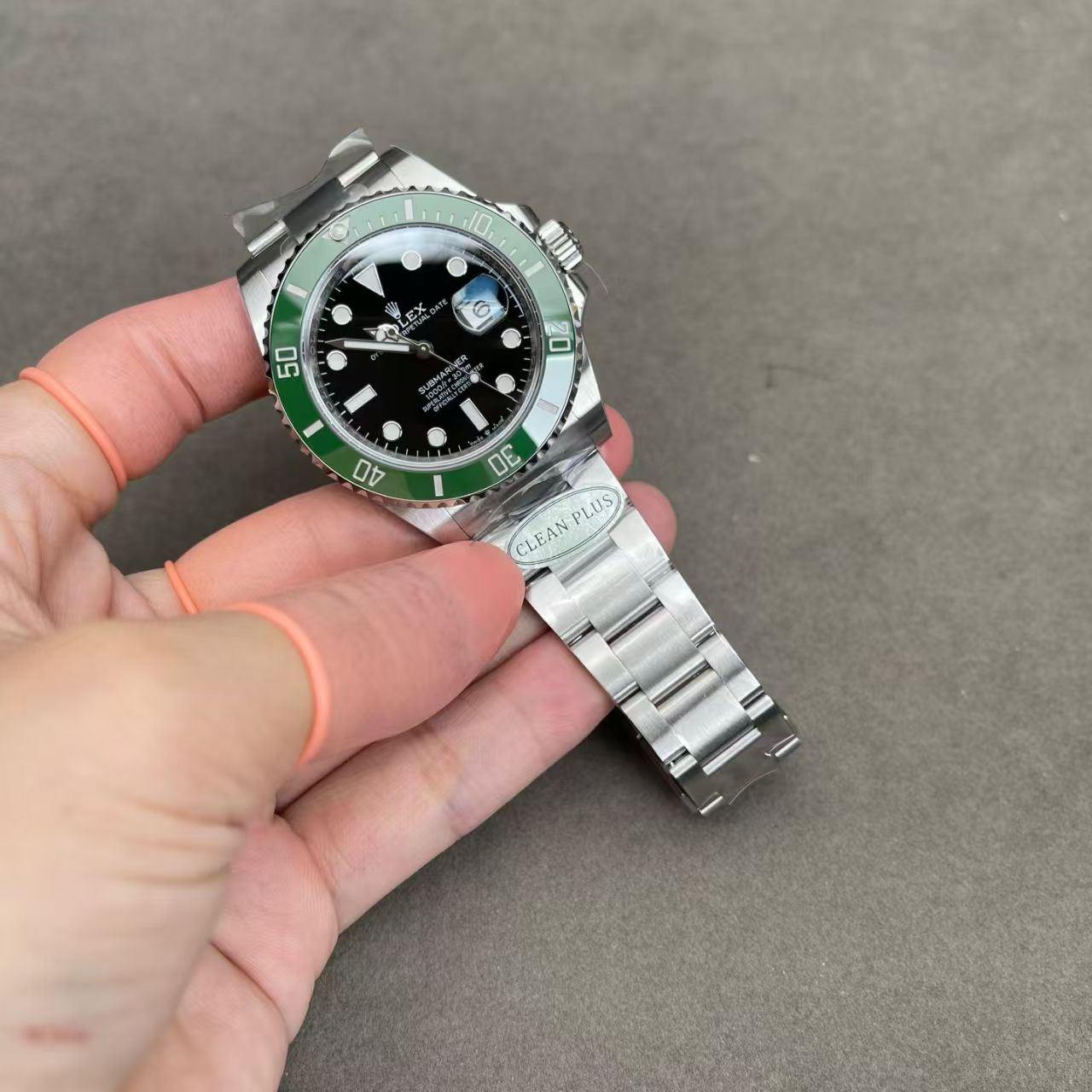 (image for) Clean Plus Rolex Submariner Starbucks 126610LV Green Ceramic Bezel Black Dial Super Clone 3235 Movement