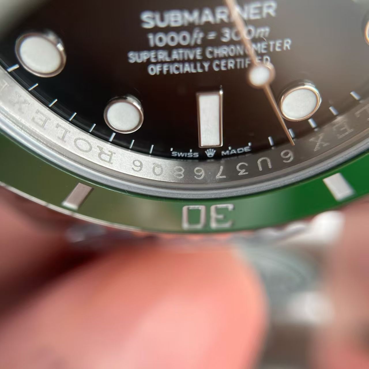 (image for) Clean Plus Rolex Submariner Starbucks 126610LV Green Ceramic Bezel Black Dial Super Clone 3235 Movement