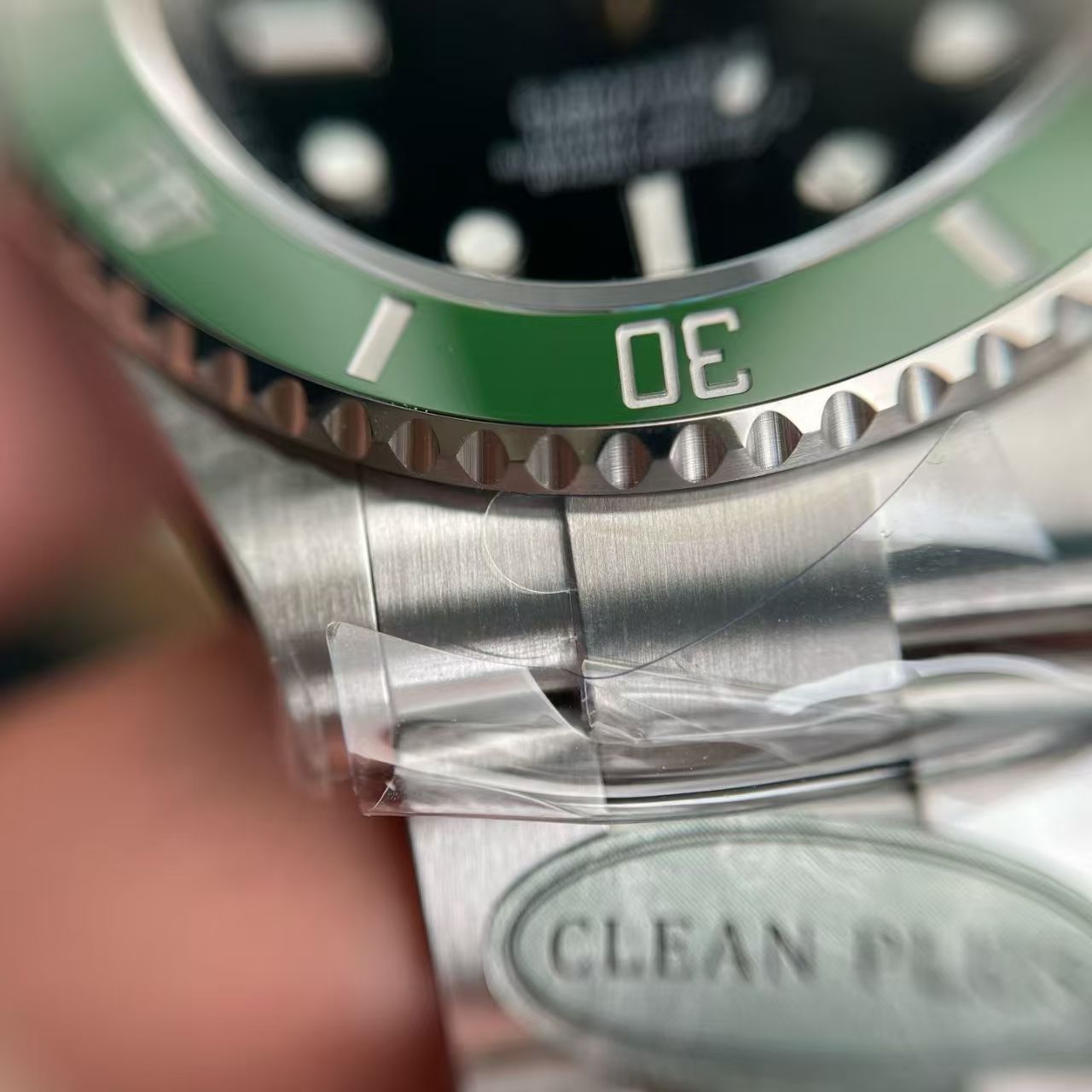(image for) Clean Plus Rolex Submariner Starbucks 126610LV Green Ceramic Bezel Black Dial Super Clone 3235 Movement