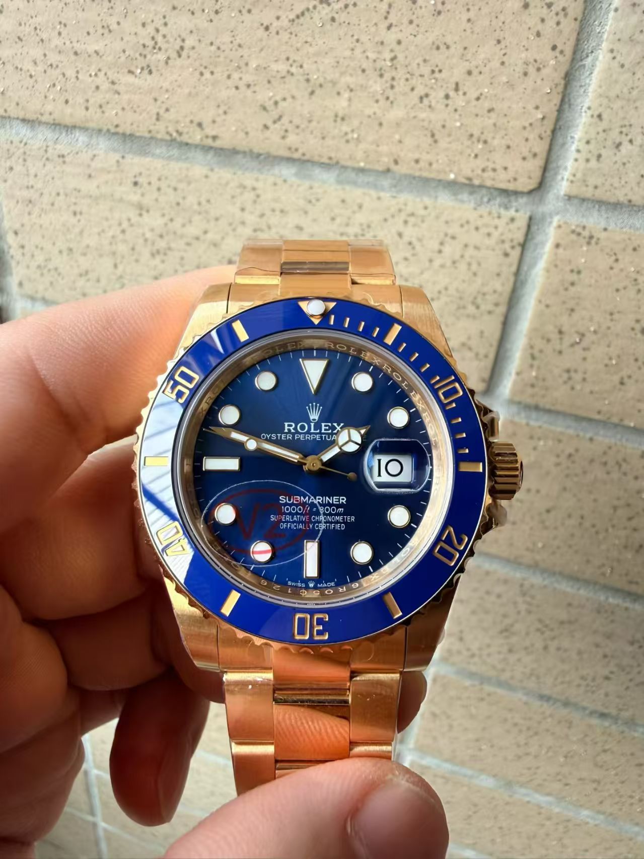 (image for) VSF Rolex Submariner 126618LB Gain Weight Full Yellow Gold Case Blue Dial Super Clone 3235 Movement