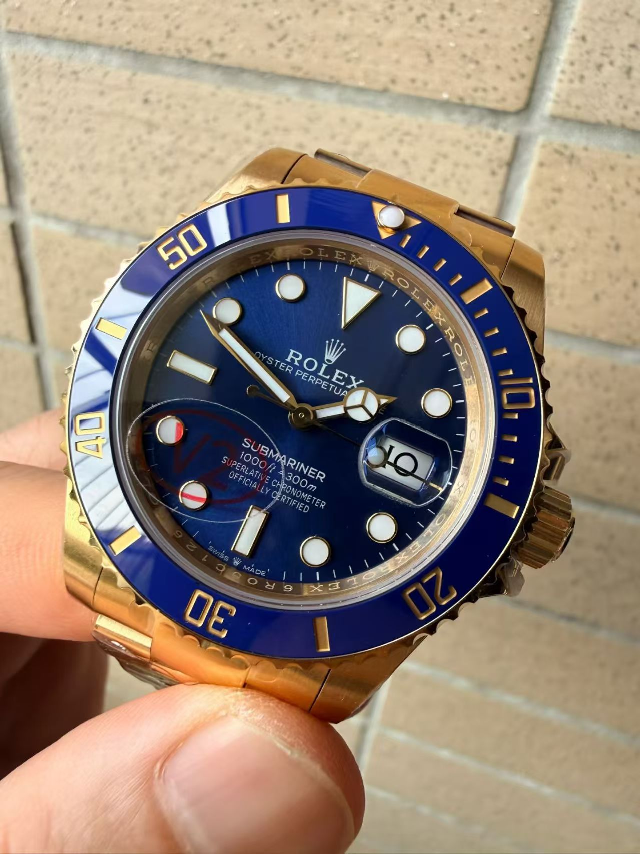 (image for) VSF Rolex Submariner 126618LB Gain Weight Full Yellow Gold Case Blue Dial Super Clone 3235 Movement