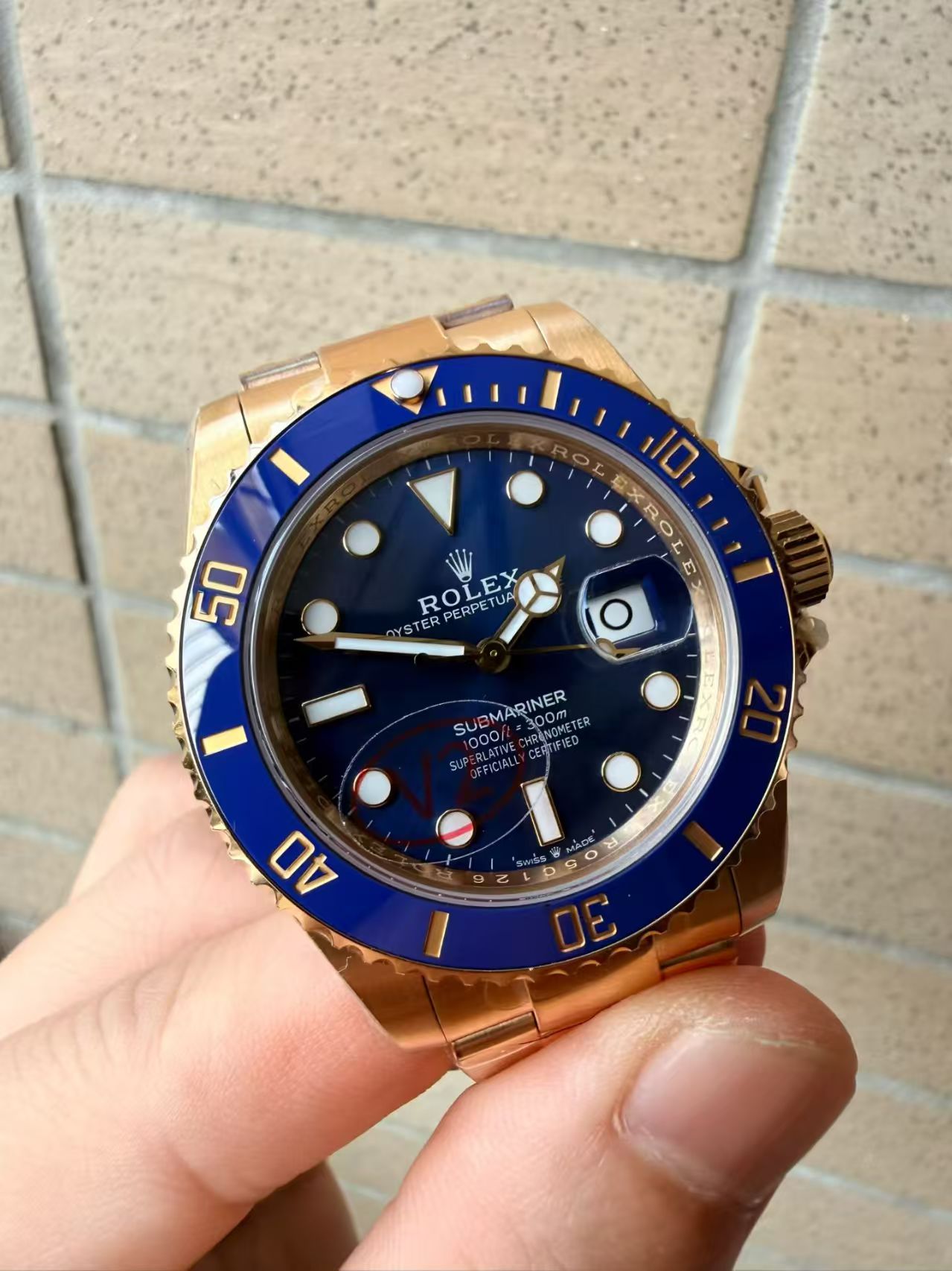 (image for) VSF Rolex Submariner 126618LB Gain Weight Full Yellow Gold Case Blue Dial Super Clone 3235 Movement