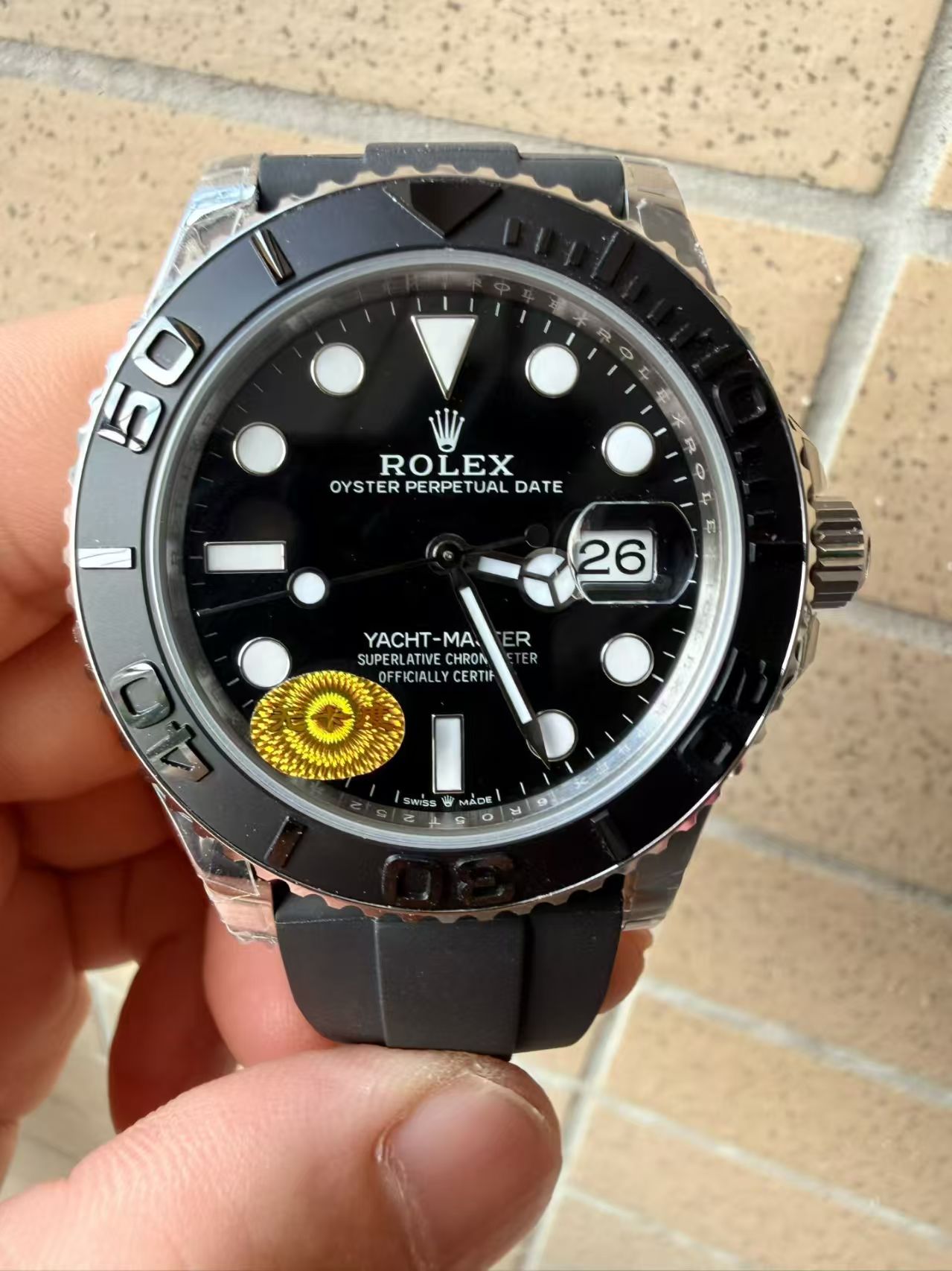 (image for) VSF Rolex YachtMaster 226659 Gain Weight Ceramic Bezel Black Rubber Band Free-Sprung 3235 Movement