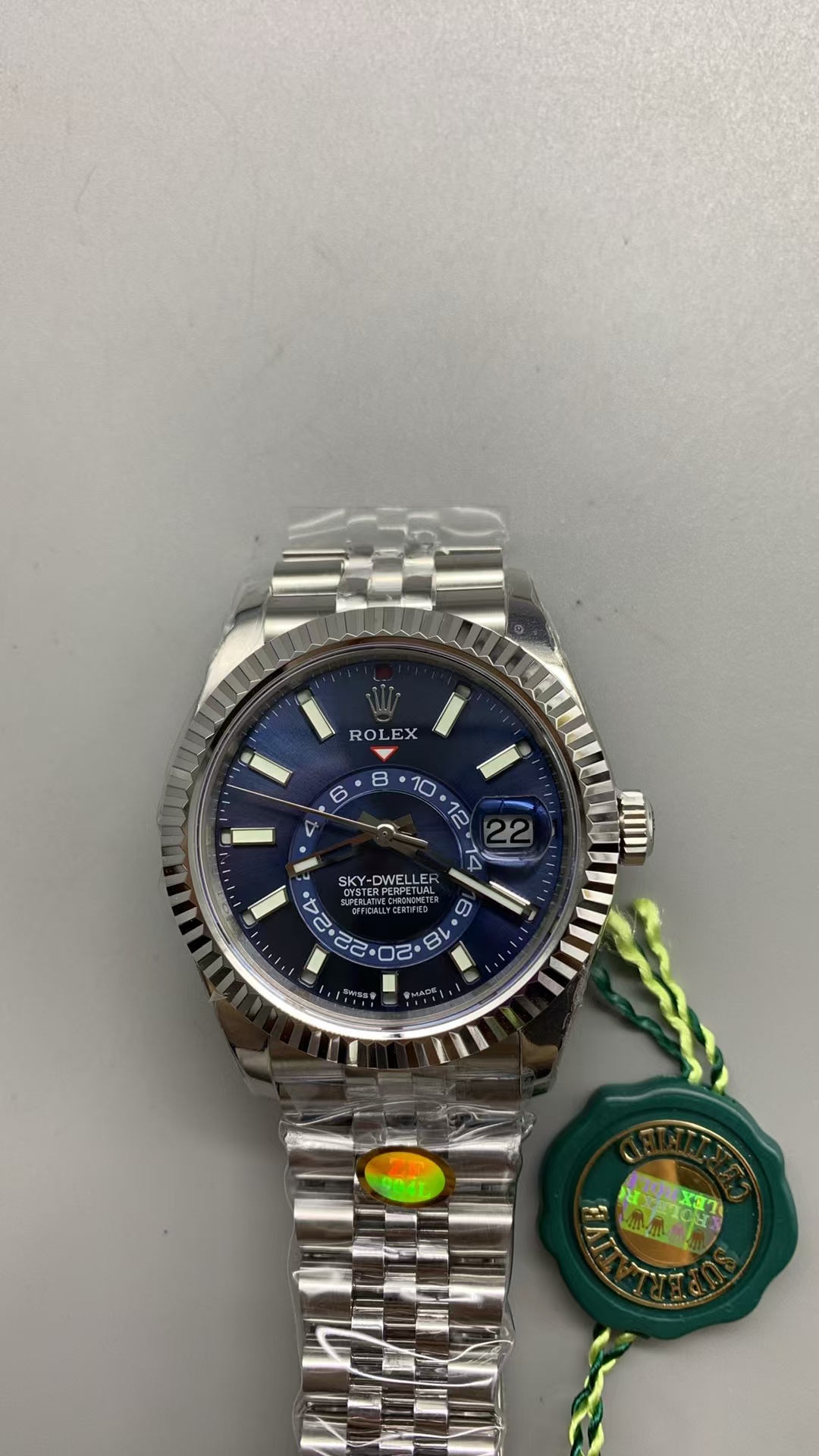 (image for) ZF Rolex Sky-Dweller 326934 904L Steel Case Blue Dial Clone ETA 2824-2 Movement