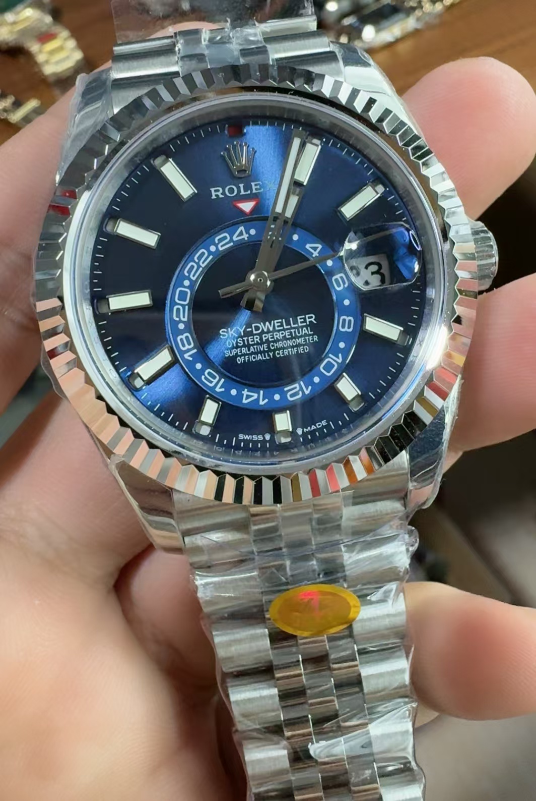 (image for) ZF Rolex Sky-Dweller 326934 904L Steel Case Blue Dial Clone ETA 2824-2 Movement