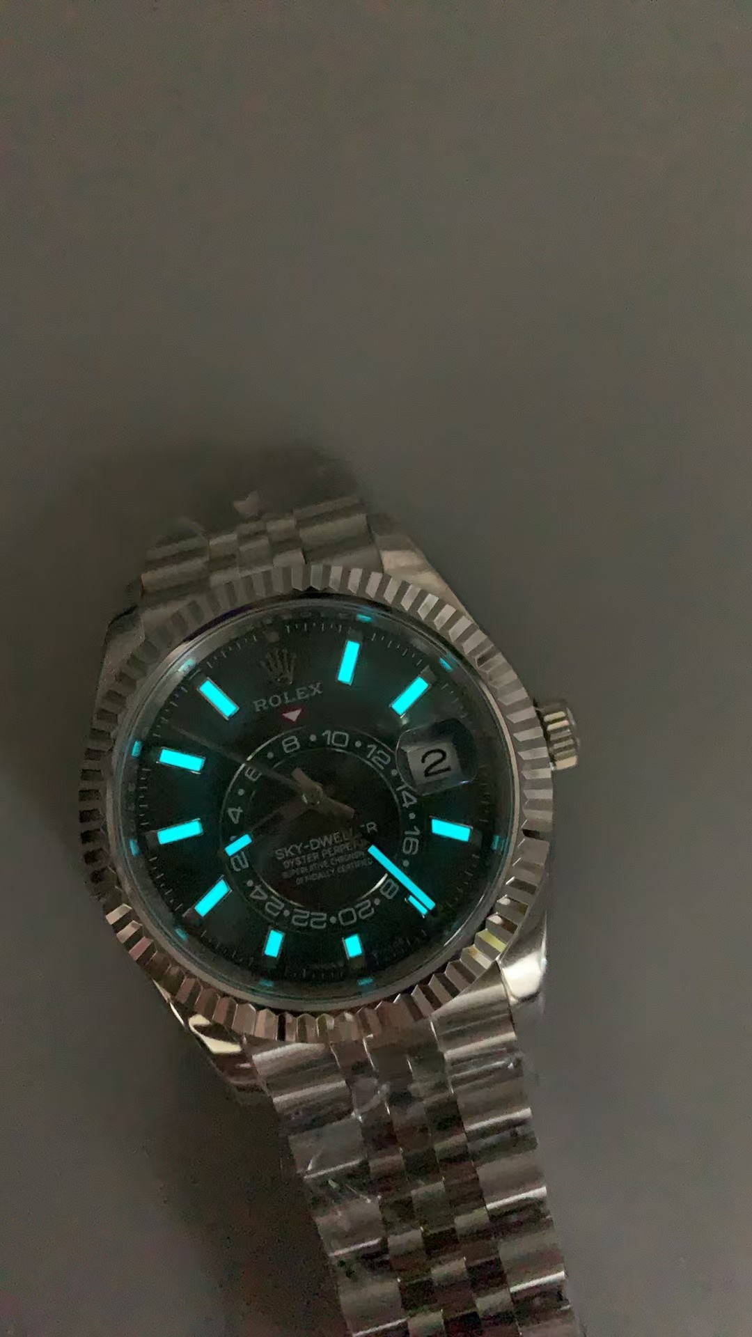 (image for) ZF Rolex Sky-Dweller 326934 Green Dial Jubilee Bracelet Clone ETA 2824-2 Movement