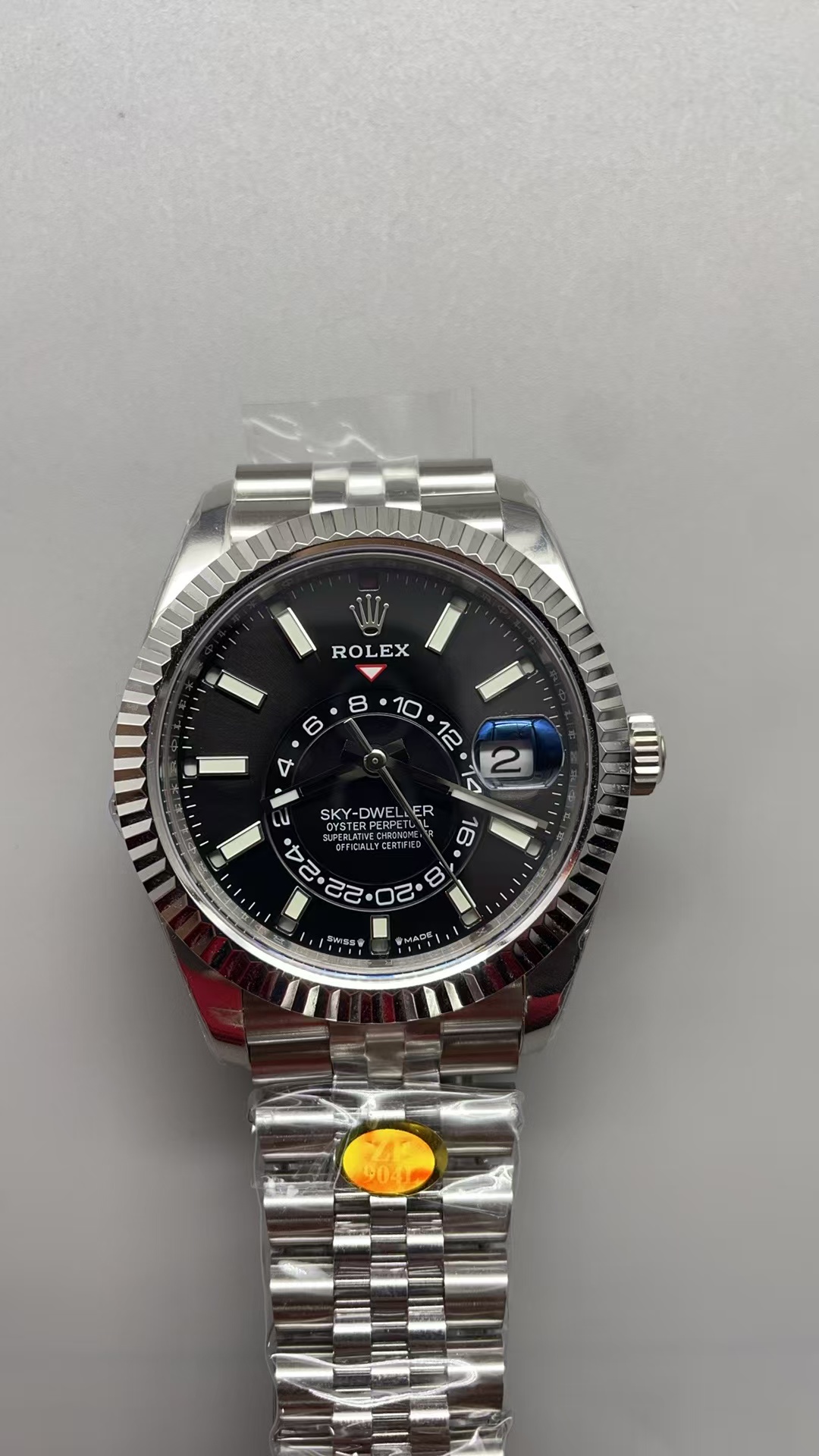 (image for) ZF Rolex Sky-Dweller 326934 Black Dial Jubilee Bracelet Clone ETA 2824-2 Movement