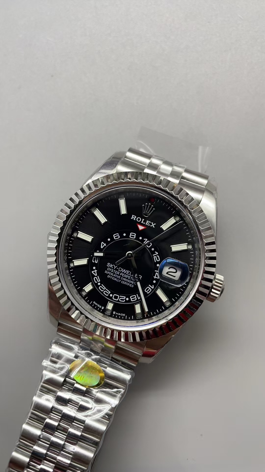 (image for) ZF Rolex Sky-Dweller 326934 Black Dial Jubilee Bracelet Clone ETA 2824-2 Movement