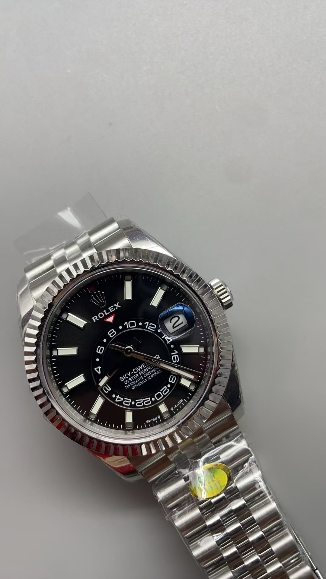 (image for) ZF Rolex Sky-Dweller 326934 Black Dial Jubilee Bracelet Clone ETA 2824-2 Movement