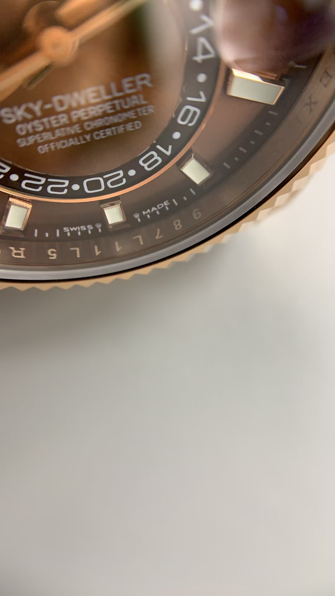 (image for) Noob Factory Rolex Sky-Dweller 336935 Rose Gold Case Chocolate Dial Clone ETA Movement