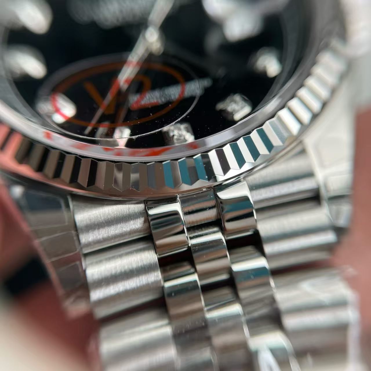 (image for) VSF Rolex Datejust 36mm Gain Weight Black Dial Diamond Markers Super Clone 3235 Movement