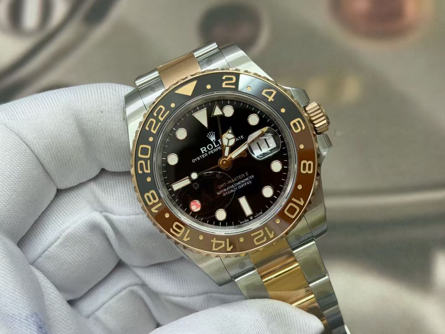 (image for) VSF Rolex GMT-Master II Gain Weight 126711CHNR Root Beer Two Tone Super Clone 3285 Movement