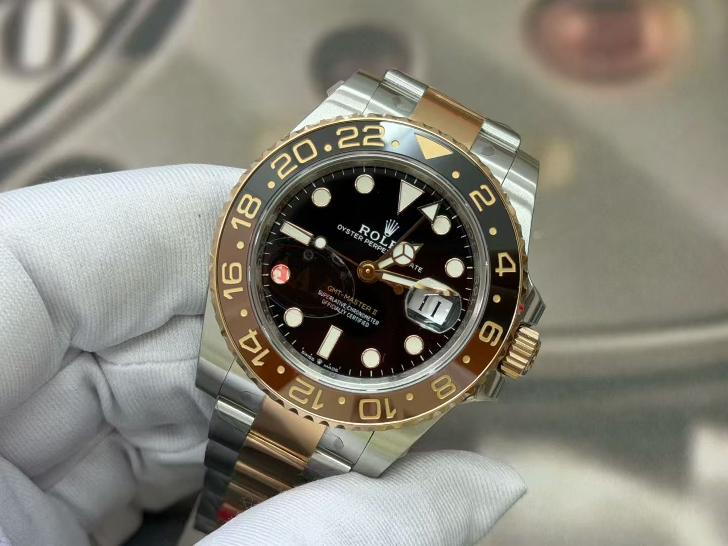 (image for) VSF Rolex GMT-Master II Gain Weight 126711CHNR Root Beer Two Tone Super Clone 3285 Movement