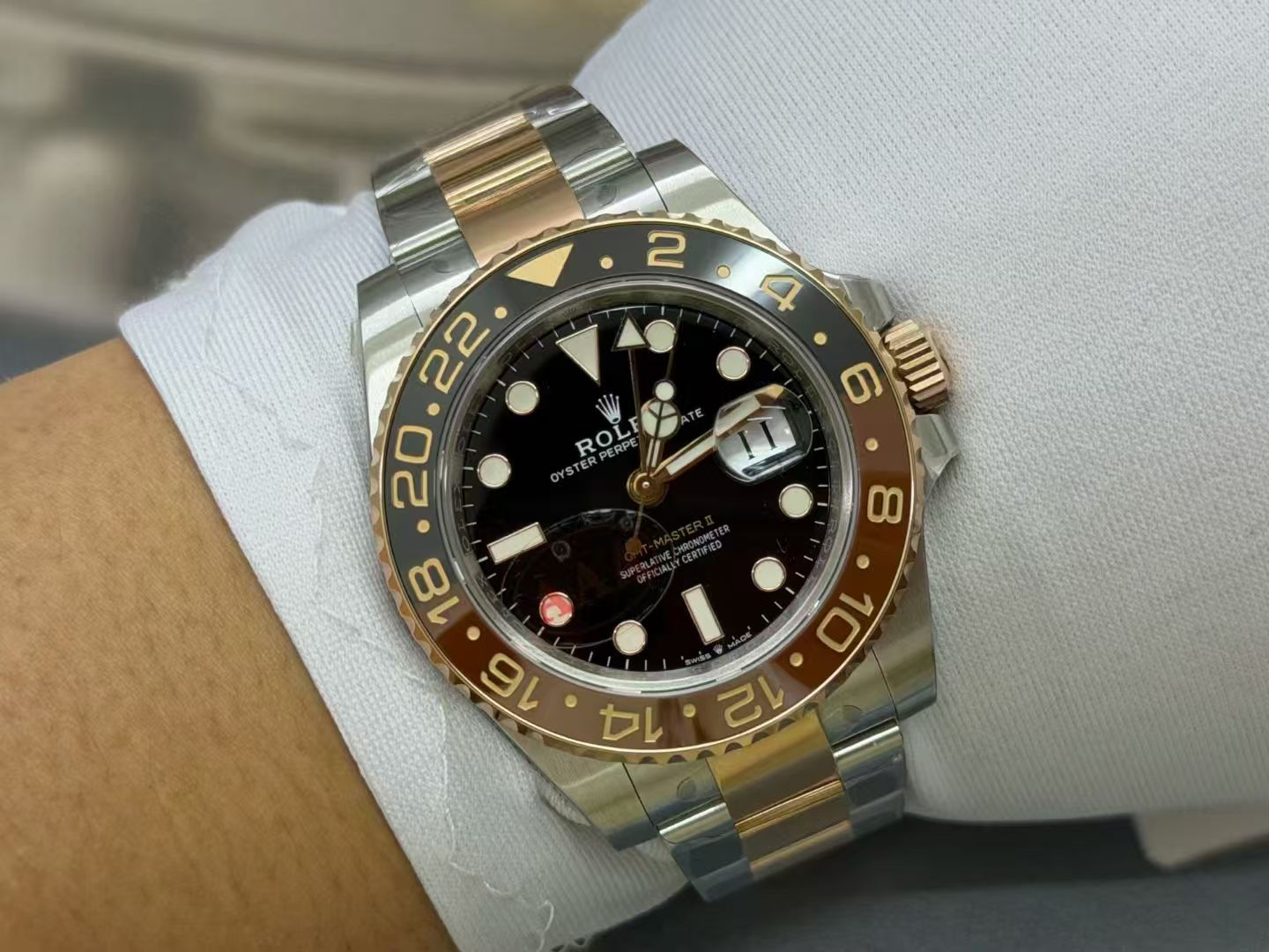 (image for) VSF Rolex GMT-Master II Gain Weight 126711CHNR Root Beer Two Tone Super Clone 3285 Movement