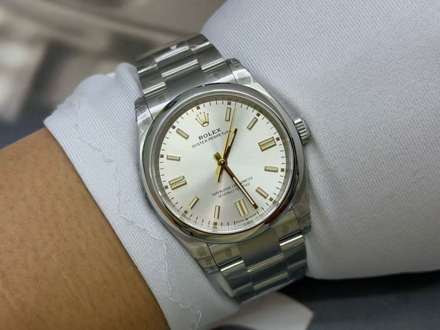 (image for) VSF Rolex Oyster Perpetual 36mm 126000 Silver Dial Super Clone 3230 Movement