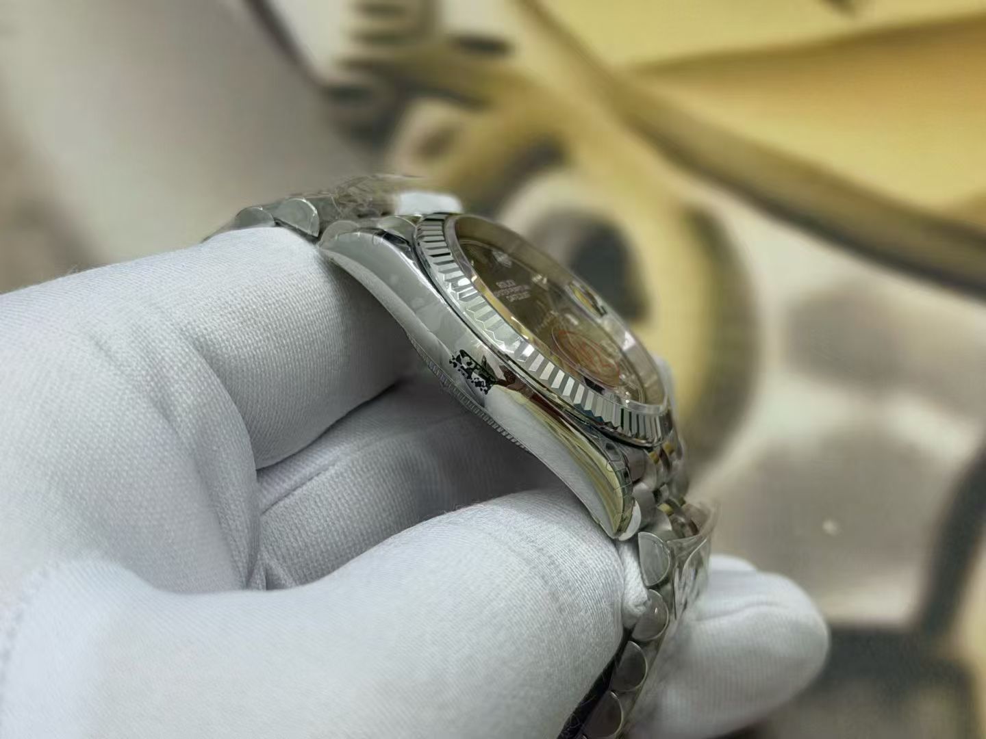 (image for) VSF Rolex Datejust 36mm Gain Weight Silver Dial Diamond Markers Super Clone 3235 Movement