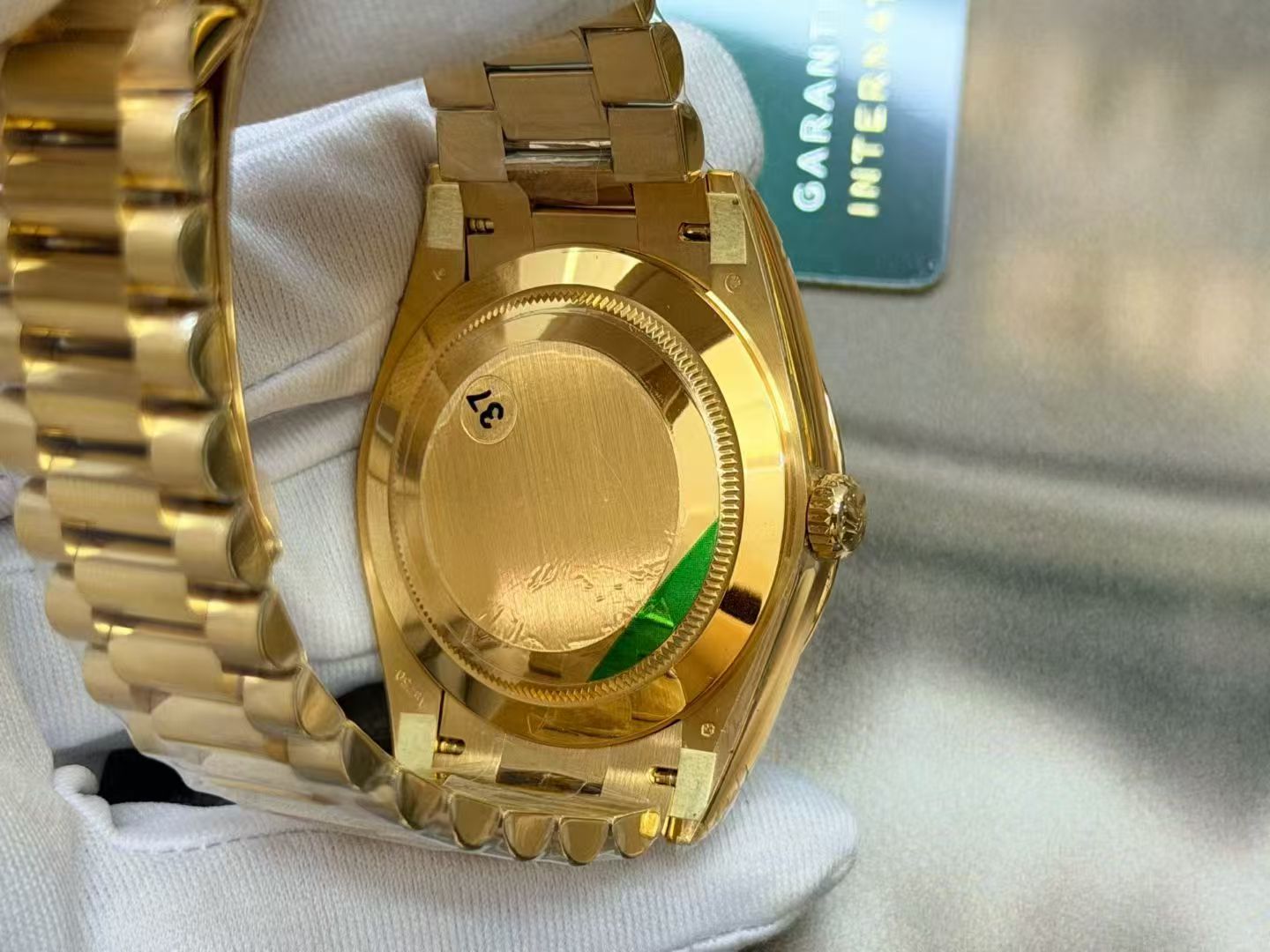 (image for) VSF Rolex Day-Date 228238 Gain Weight Yellow Gold Case Casion Green Dial Super Clone 3255 Movement