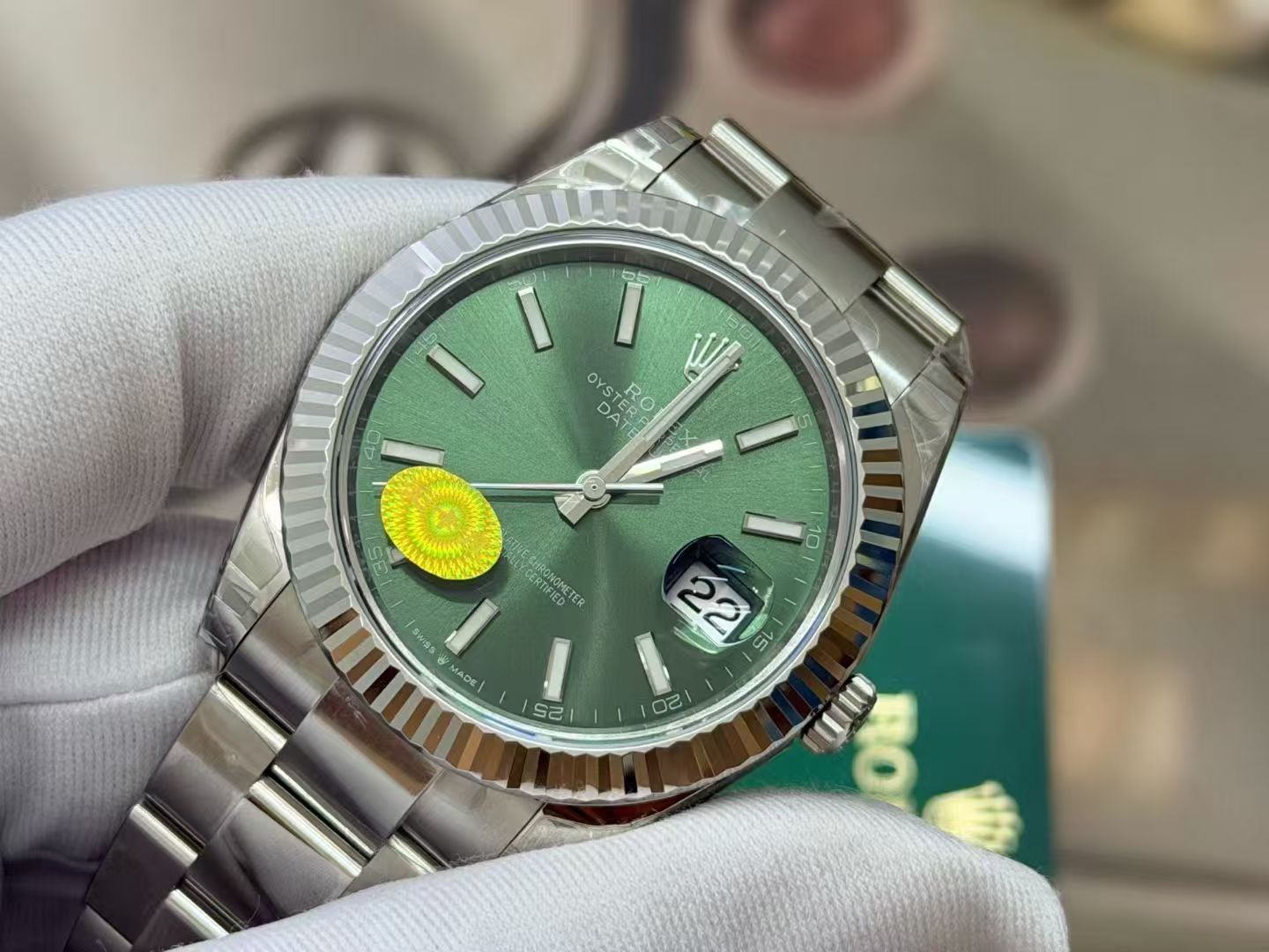 (image for) VSF Rolex Datejust II Mint Green Dial Oyster Bracelet with Free-Sprung 3235 Movement