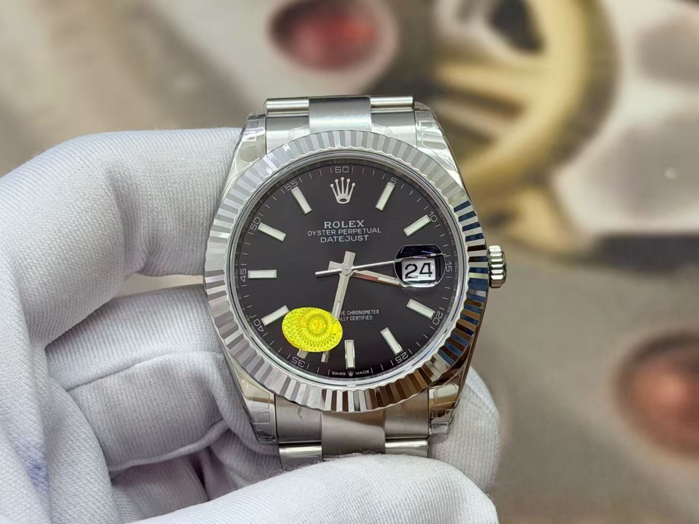 (image for) VSF Rolex Datejust II 41mm Black Dial Oyster Bracelet Super Clone Free-Sprung 3235 Movement