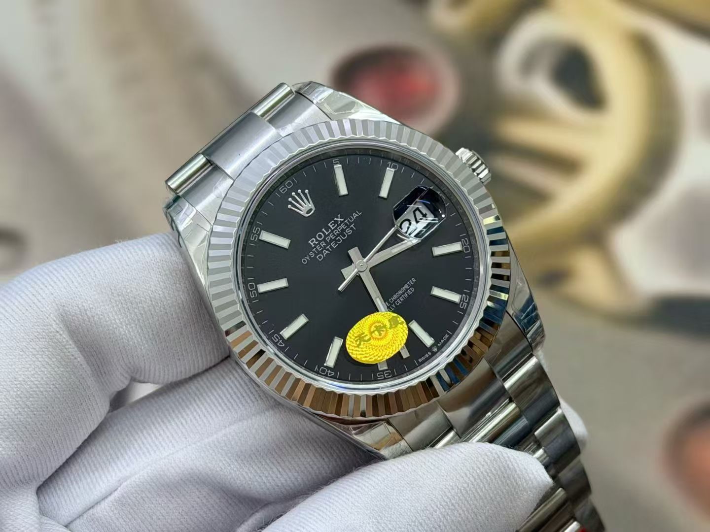 (image for) VSF Rolex Datejust II 41mm Black Dial Oyster Bracelet Super Clone Free-Sprung 3235 Movement