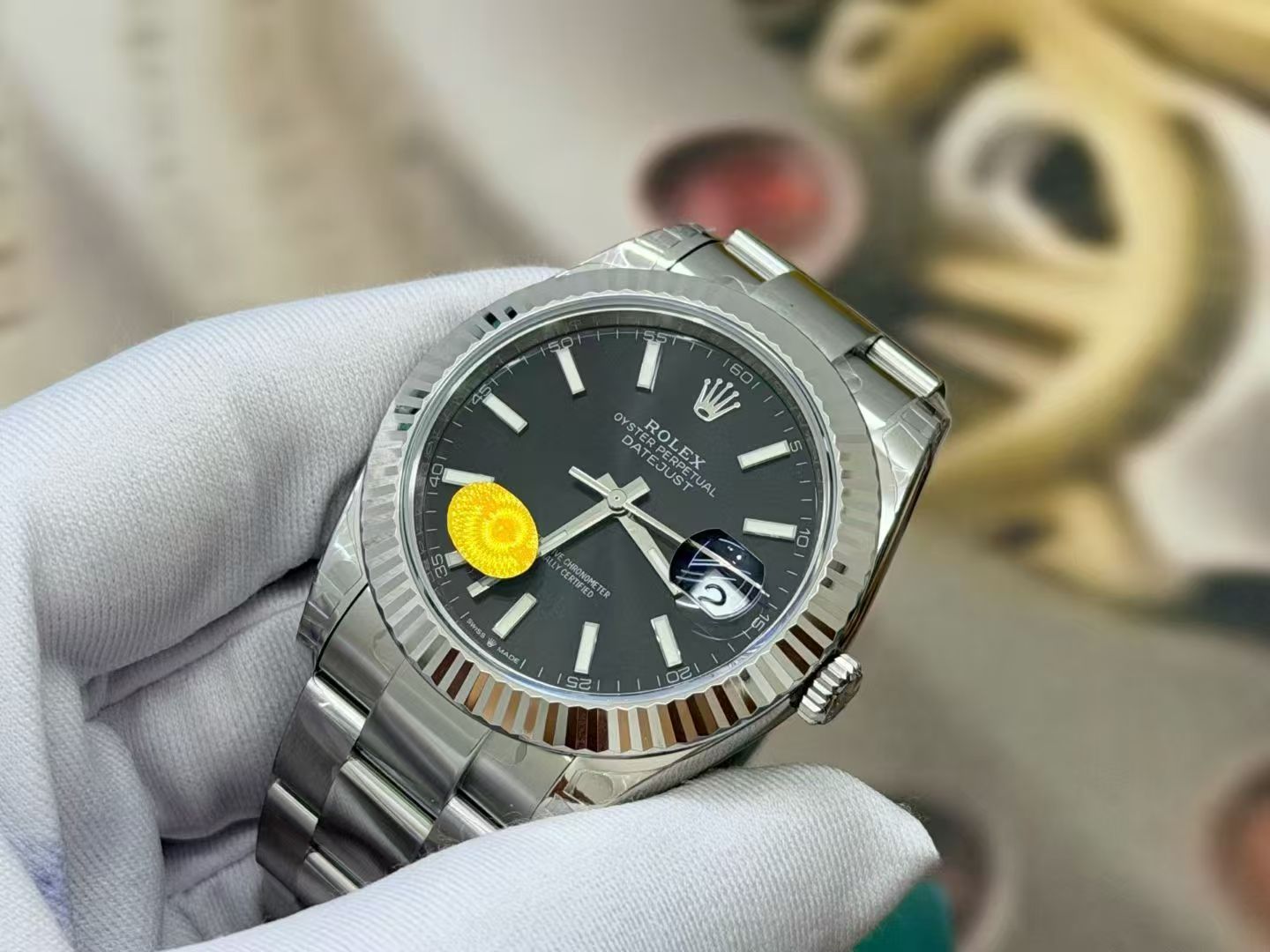 (image for) VSF Rolex Datejust II 41mm Black Dial Oyster Bracelet Super Clone Free-Sprung 3235 Movement