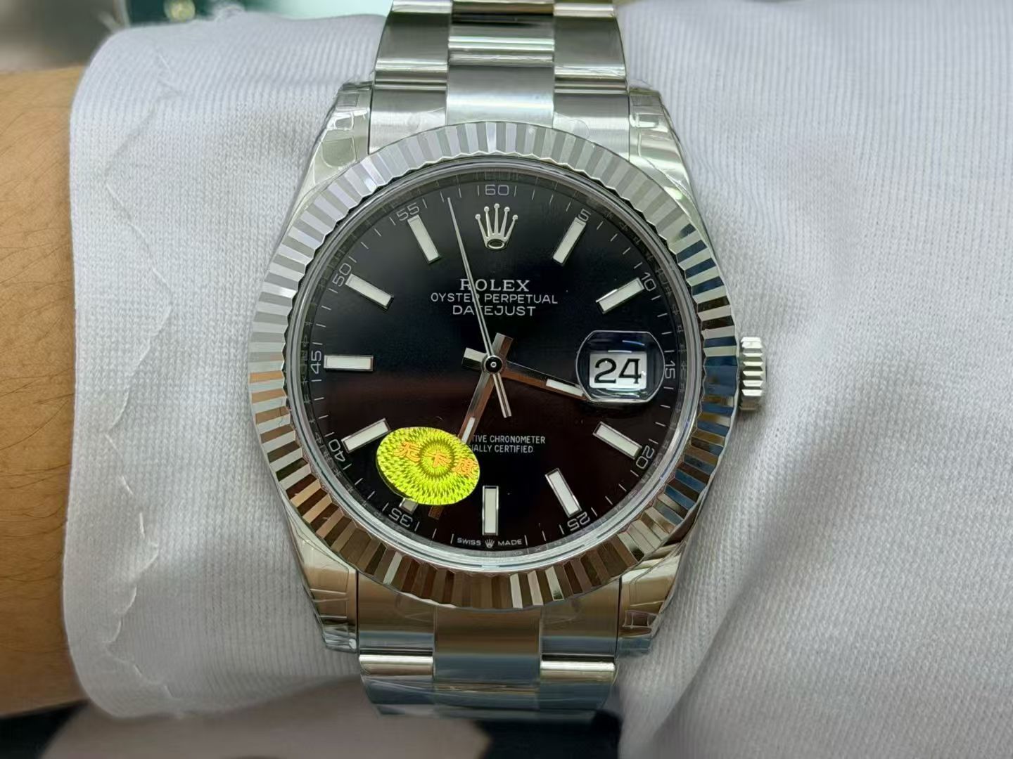 (image for) VSF Rolex Datejust II 41mm Black Dial Oyster Bracelet Super Clone Free-Sprung 3235 Movement