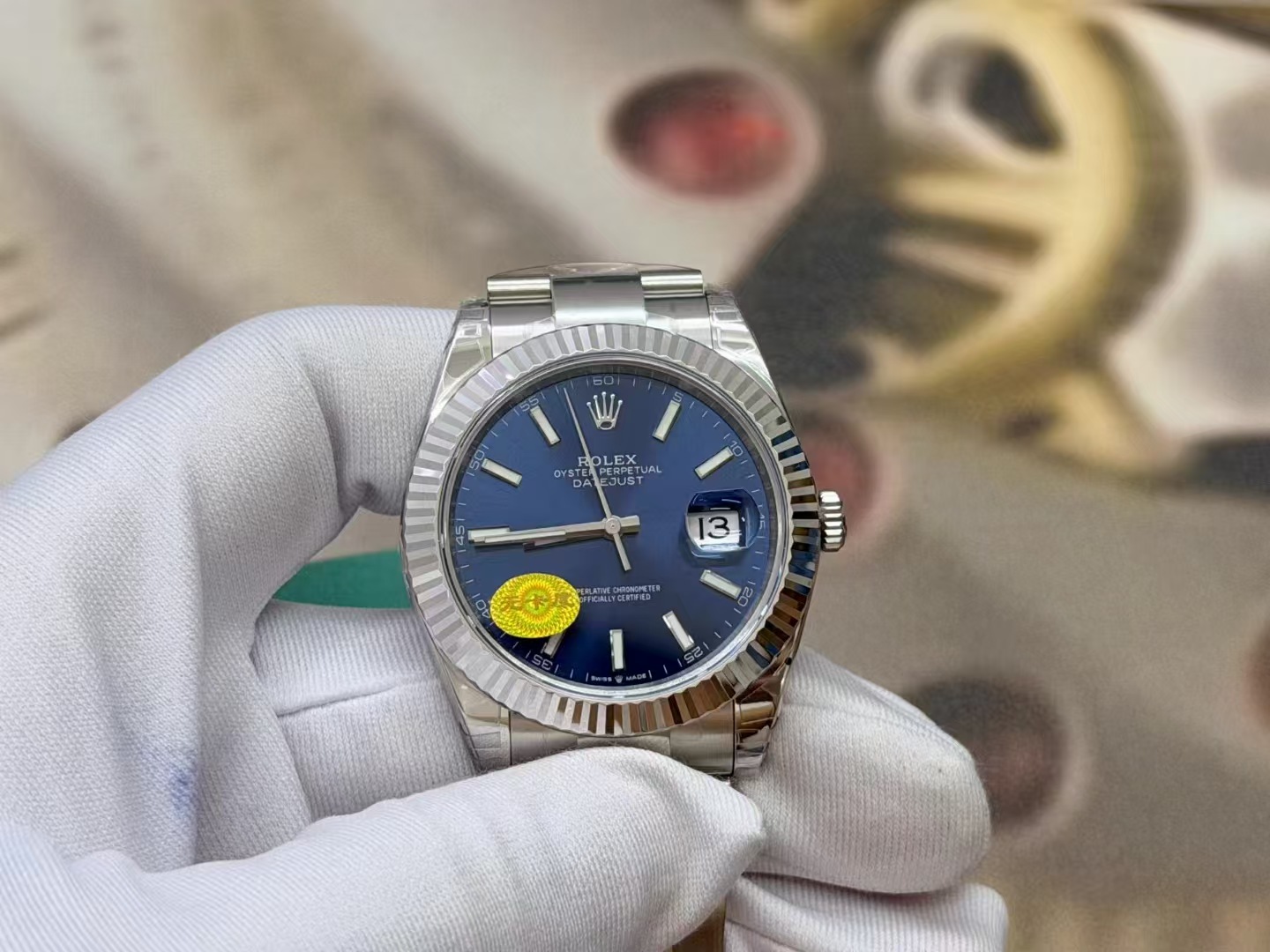 (image for) VSF Rolex Datejust II 41mm Blue Dial Oyster Bracelet Super Clone Free-Sprung 3235 Movement