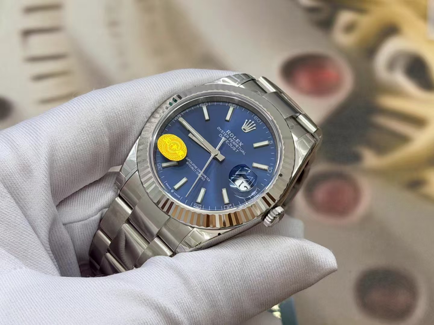(image for) VSF Rolex Datejust II 41mm Blue Dial Oyster Bracelet Super Clone Free-Sprung 3235 Movement