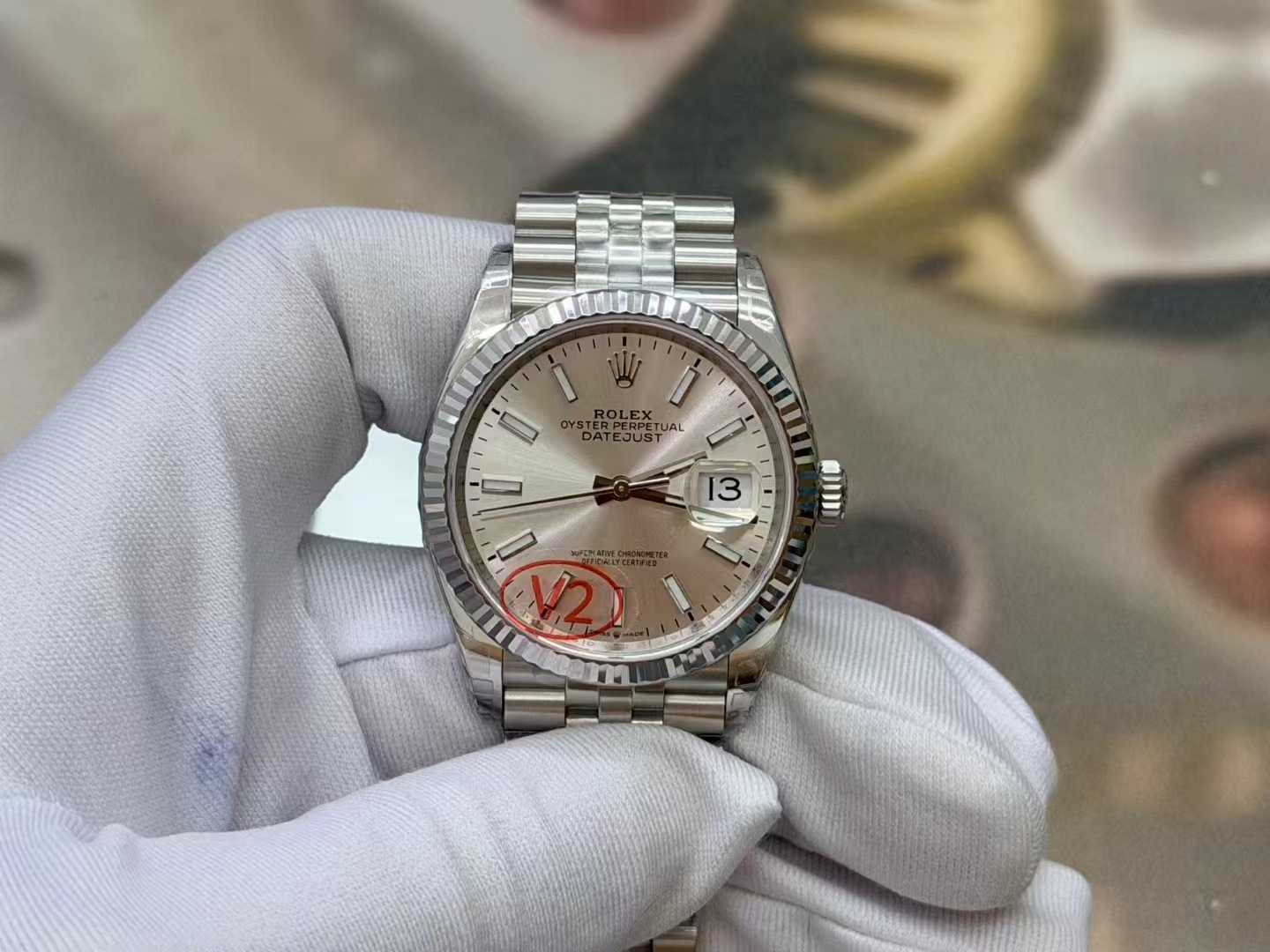 (image for) VSF Rolex Datejust 36mm Silver Dial Jubilee Bracelet Super Clone 3235 Movement