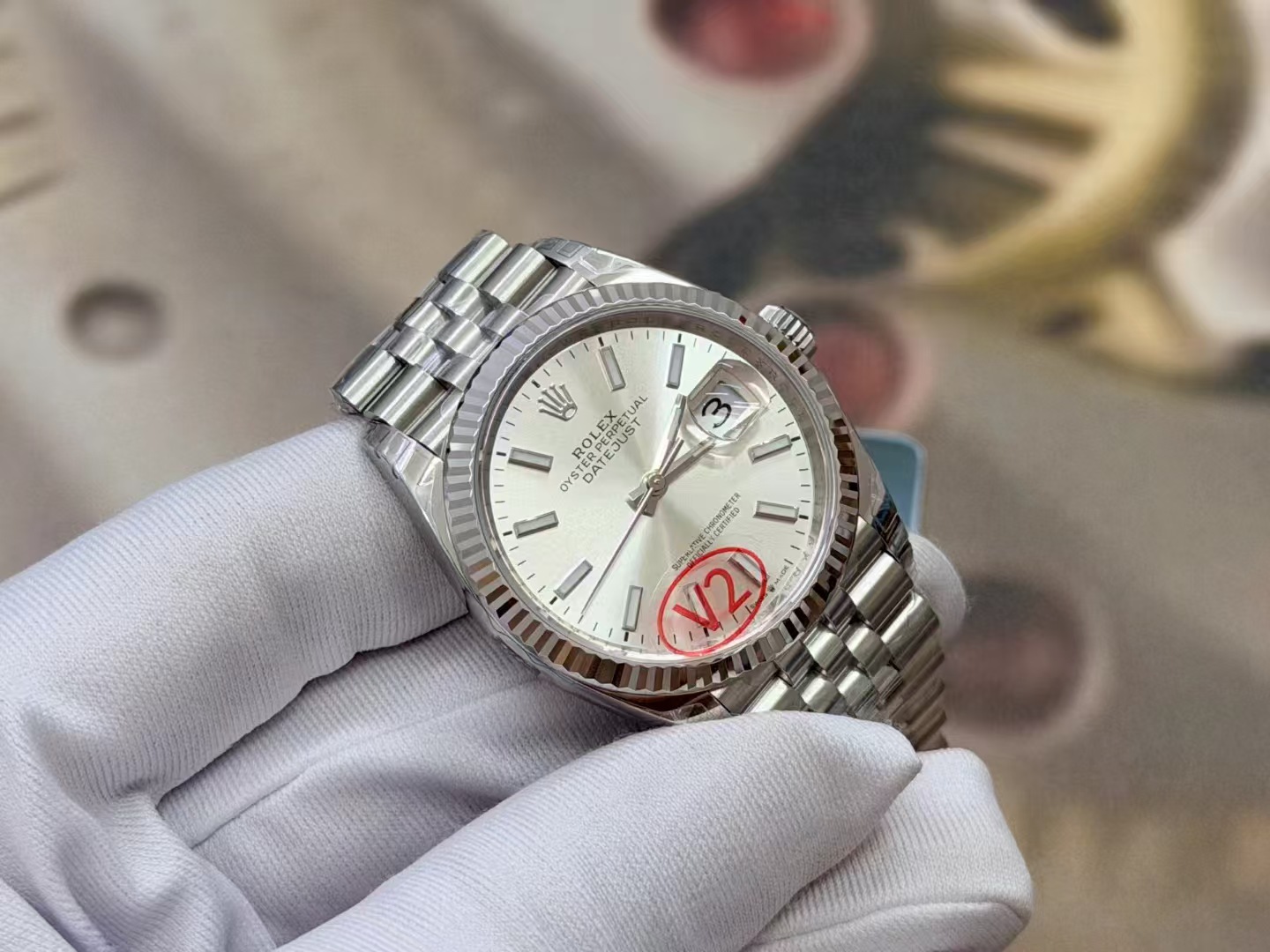 (image for) VSF Rolex Datejust 36mm Silver Dial Jubilee Bracelet Super Clone 3235 Movement
