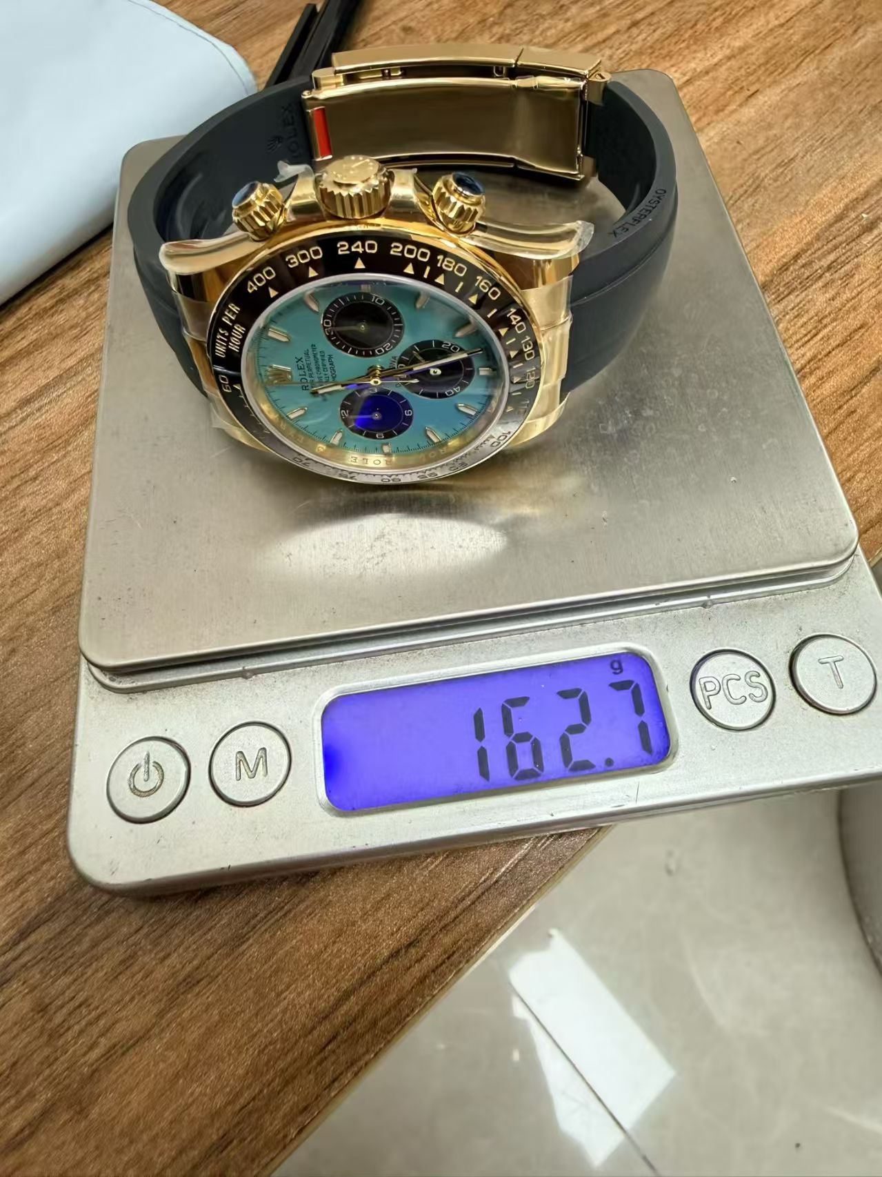(image for) RCF Rolex Alcaraz Daytona 126518 Gain Weight Turquoise Dial Super Clone 4131 Movement
