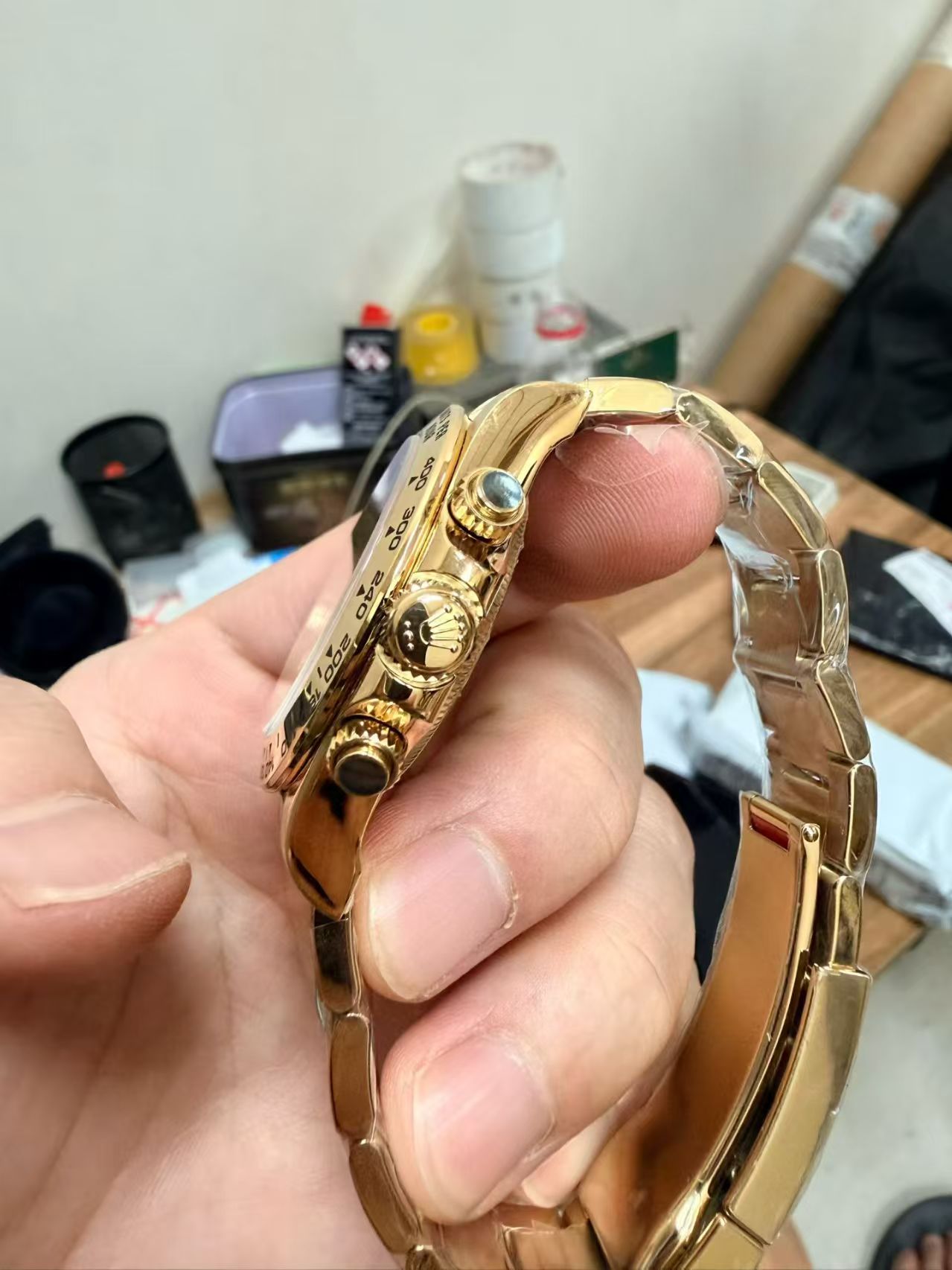 (image for) RCF Rolex Daytona Gain Weight Full Yellow Gold Case White Dial Super Clone 4131 Movement