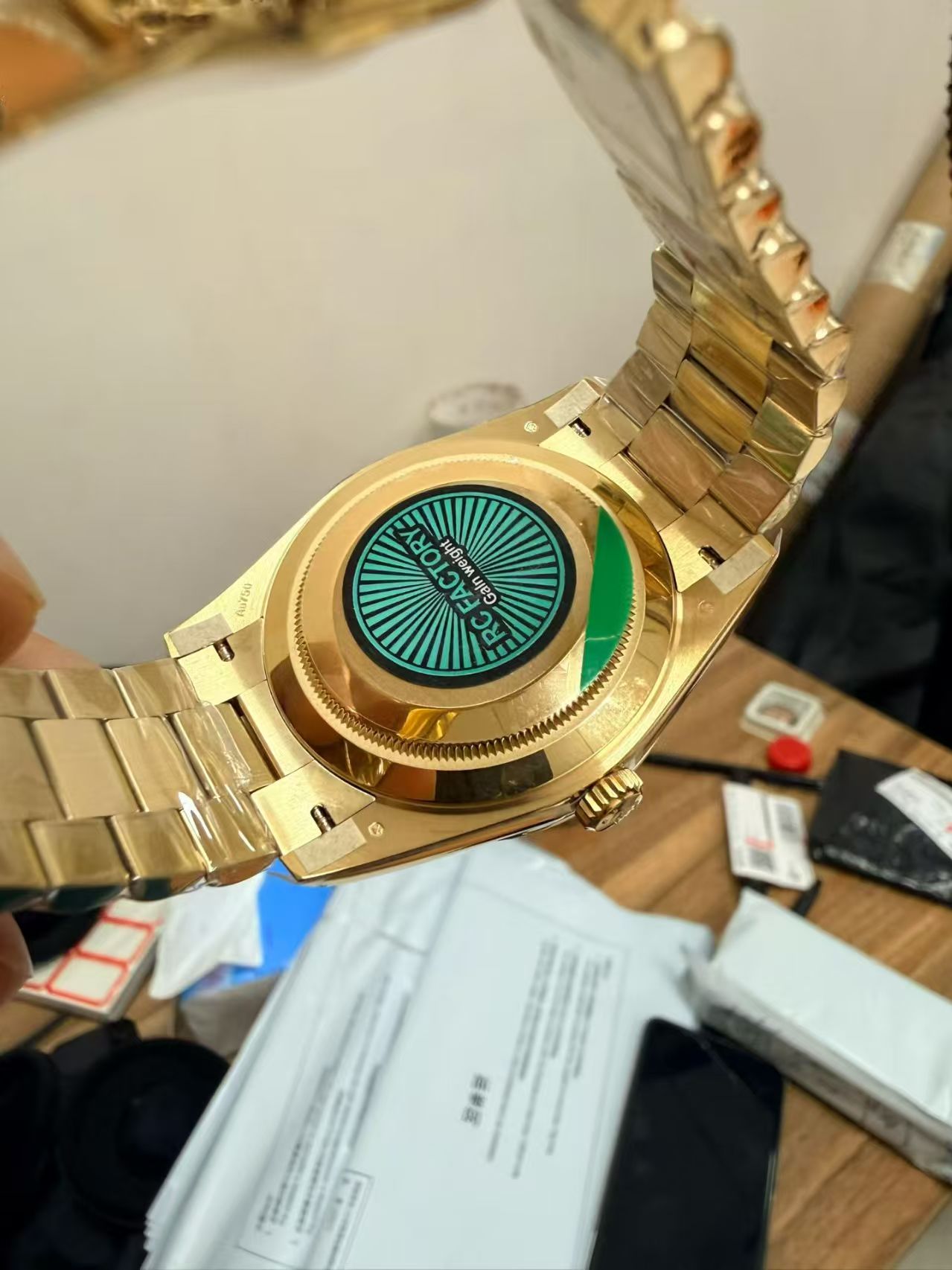 (image for) RCF Rolex Day-Date 228238 Gain Weight Yellow Gold Case White Dial Super Clone 3255 Movement