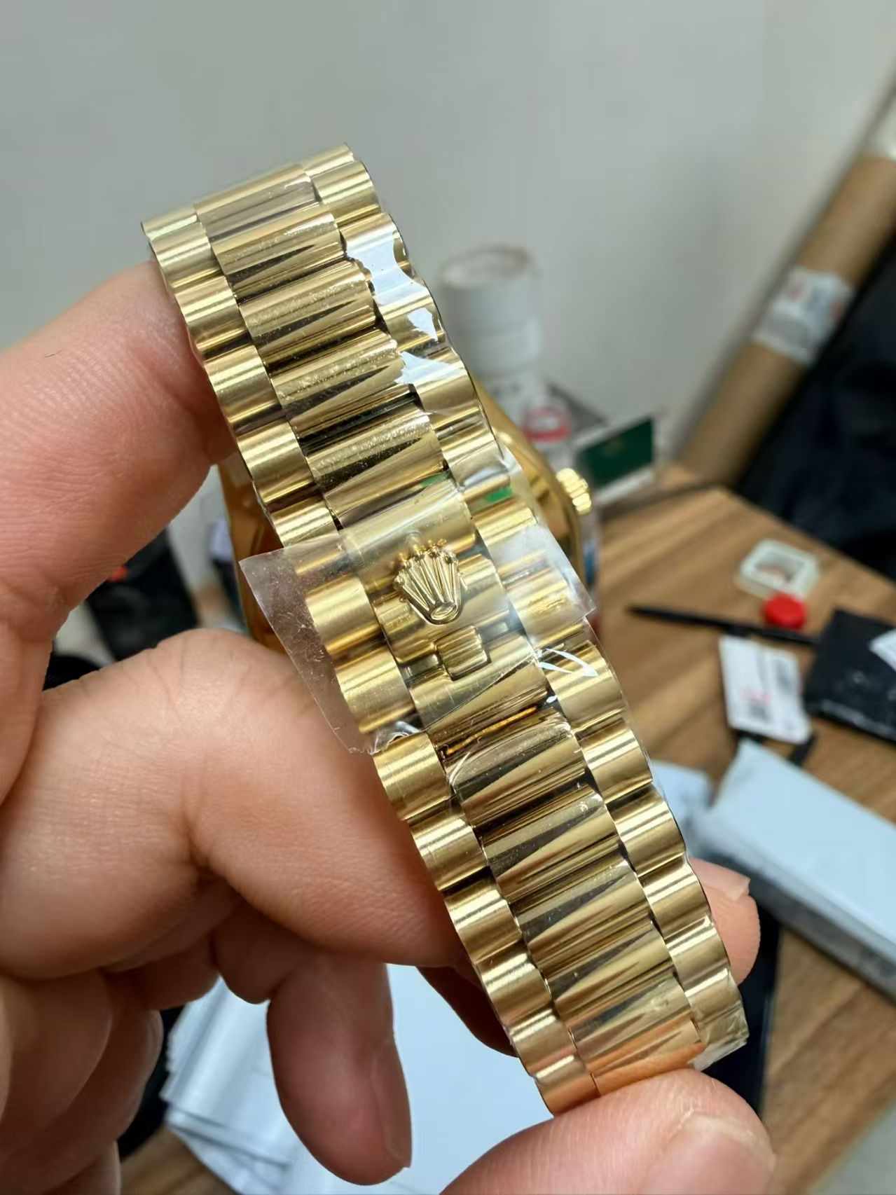 (image for) RCF Rolex Day-Date 228238 Gain Weight Yellow Gold Case White Dial Super Clone 3255 Movement