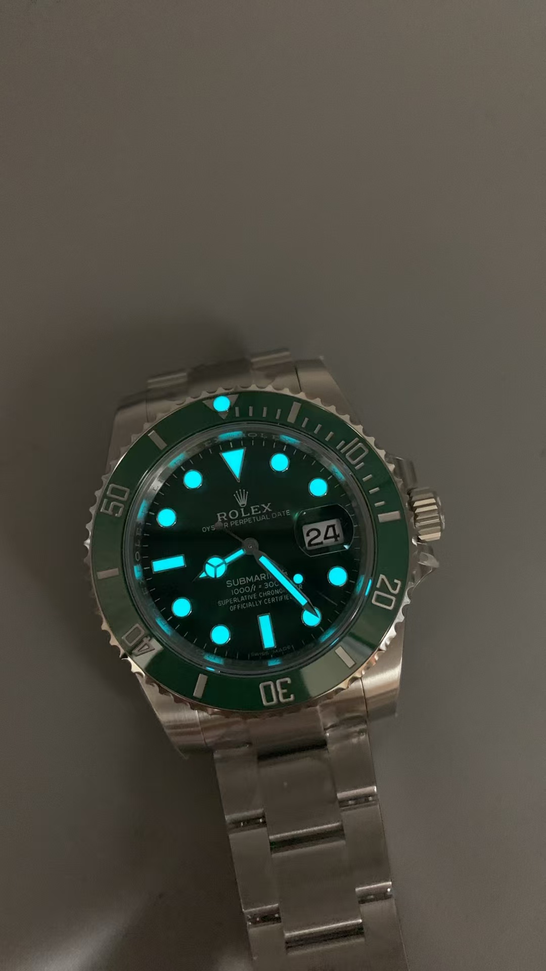 (image for) VSF Rolex Submariner 40mm Green Hulk 116610LV Green Dial Super Clone 3135 Movement