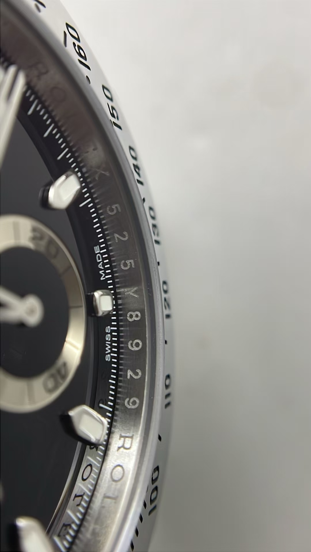 (image for) 3CF Rolex Daytona 116520 Full Stainless Steel Black Dial Super Clone 4130 Movement