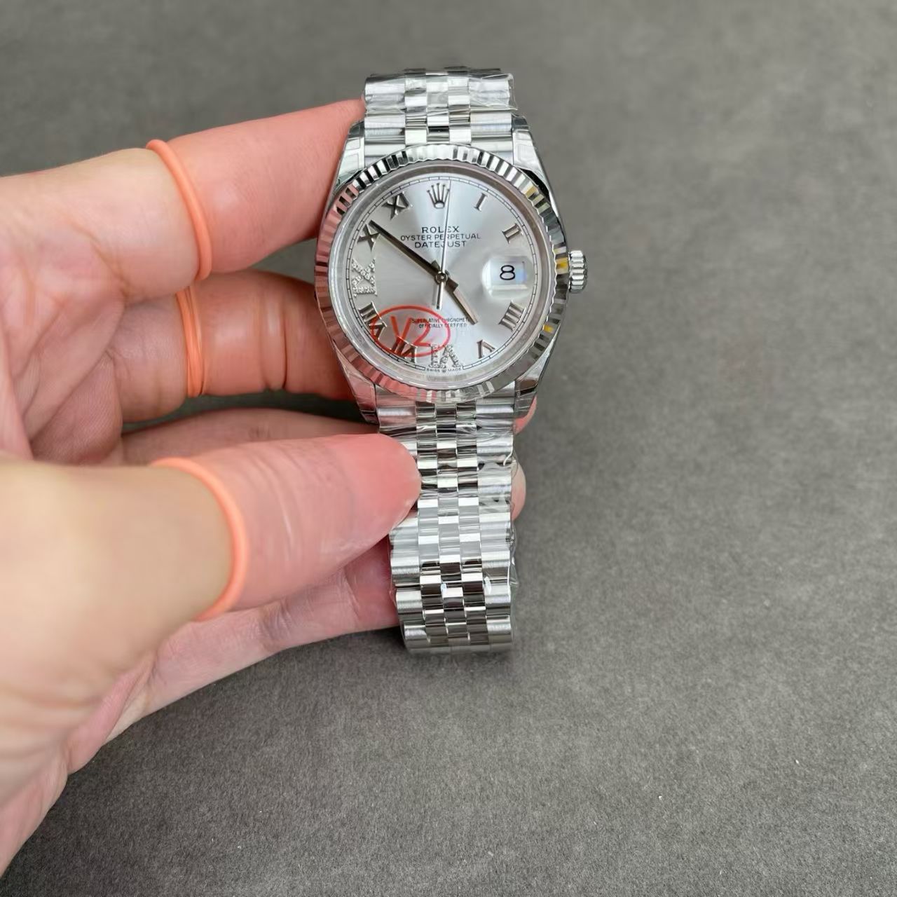 (image for) VSF Rolex Datejust 36mm Silver Dial Rome Markers Super Clone 3235 Movement