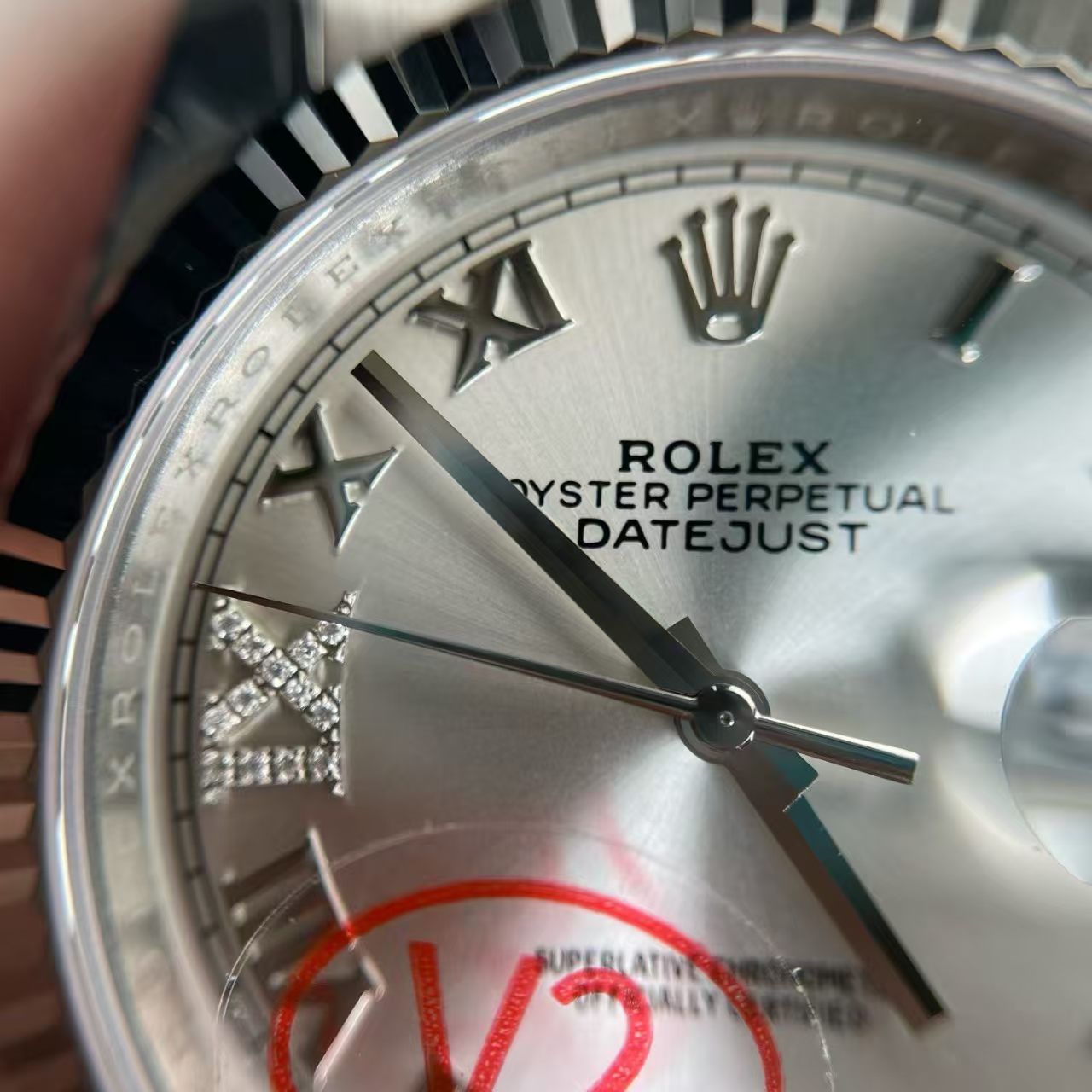 (image for) VSF Rolex Datejust 36mm Silver Dial Rome Markers Super Clone 3235 Movement