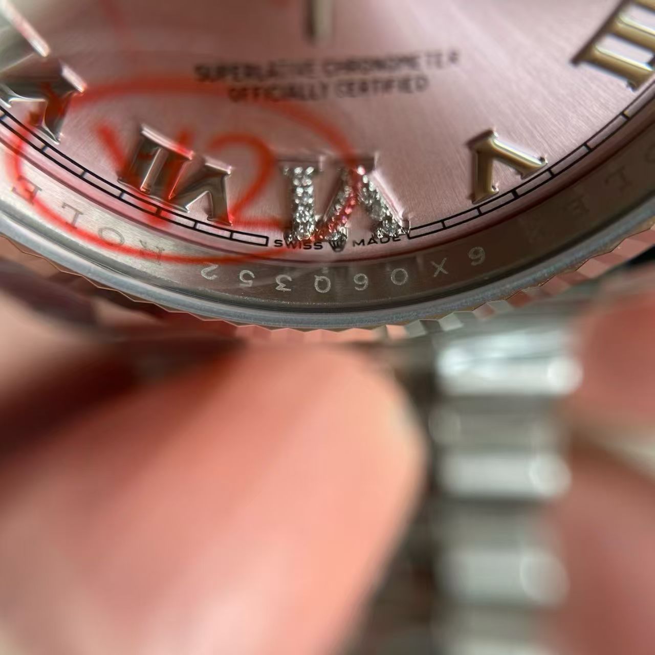 (image for) VSF Rolex Datejust 36mm Pink Dial Rome Markers Super Clone 3235 Movement